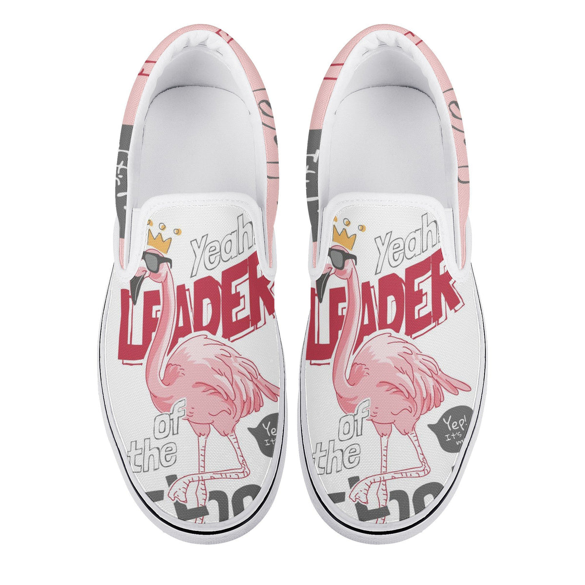 Flamingo Custom Vans Slip On Shoes