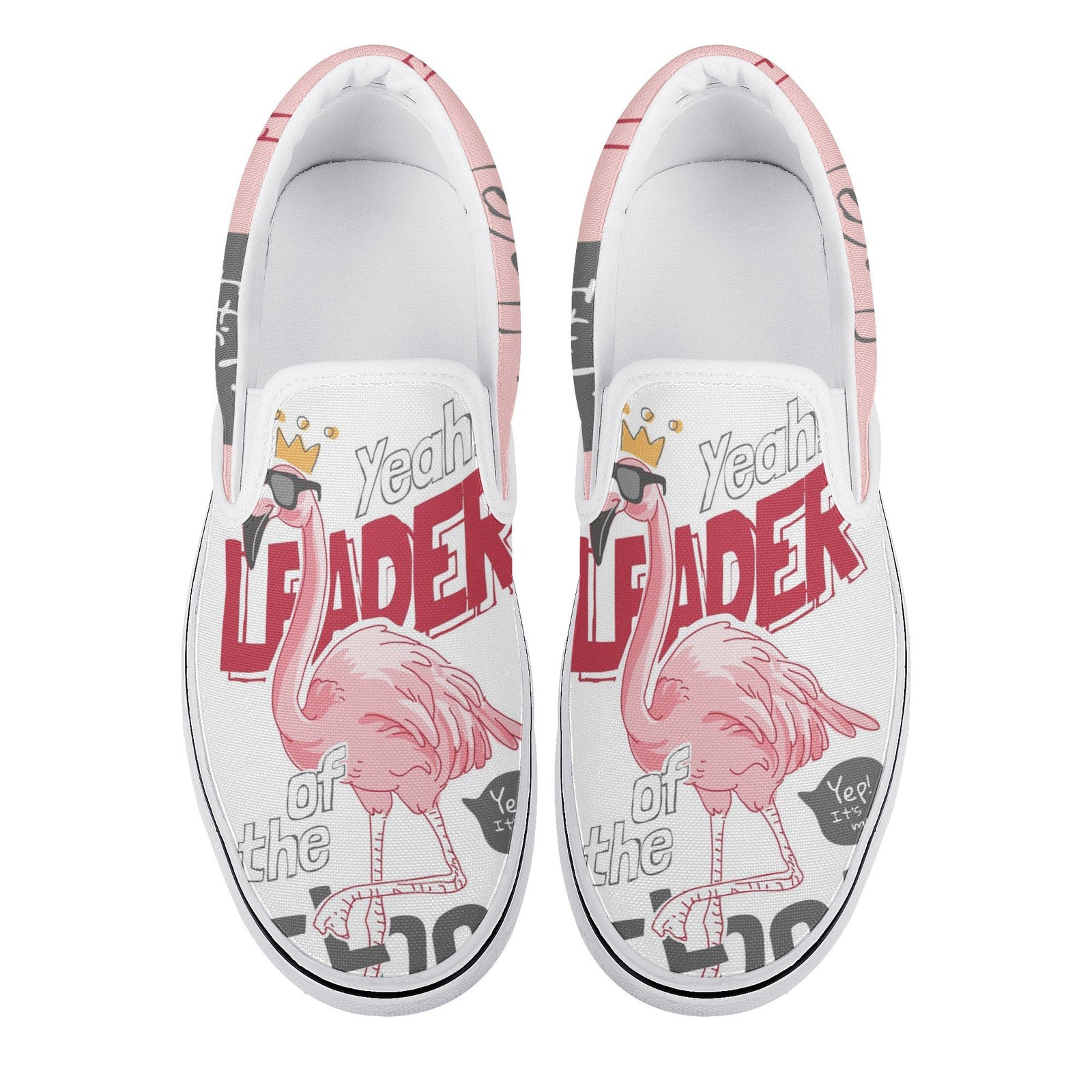 Flamingo Custom Vans Slip On Shoes