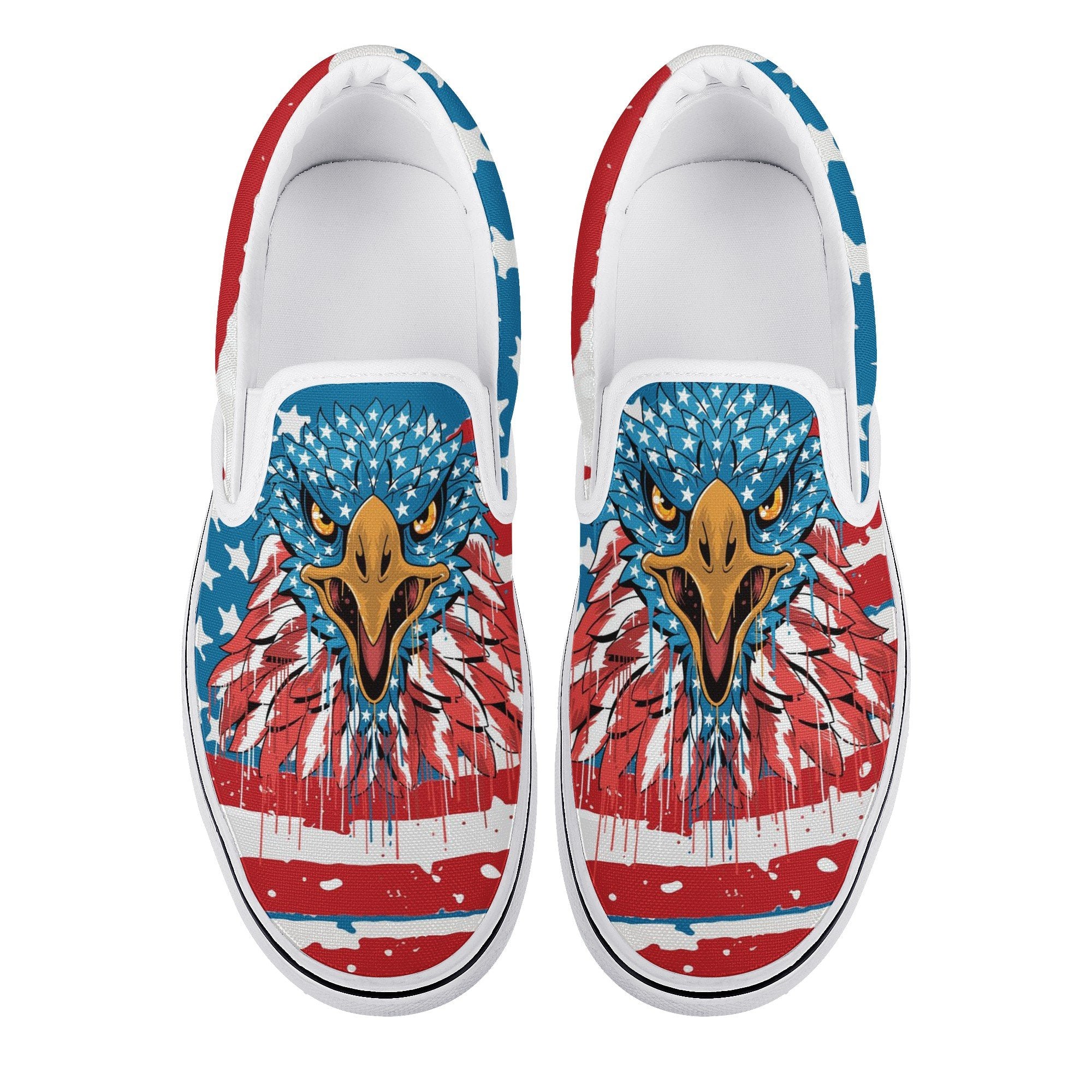 Eagle Custom Vans Slip On Shoes