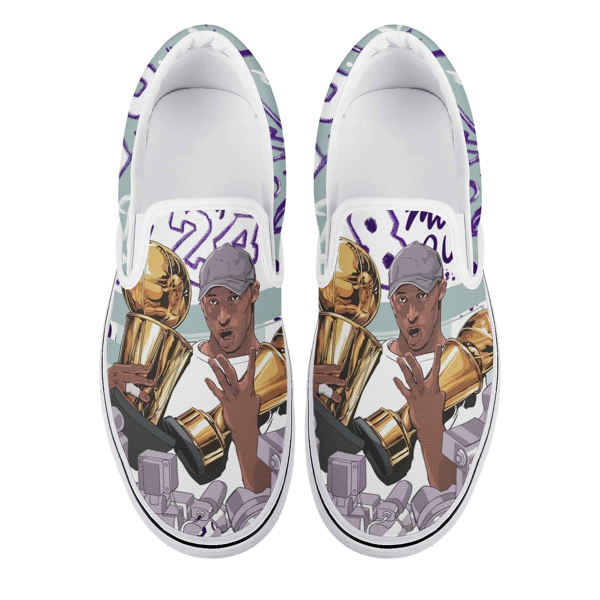 Kobe Custom Vans Slip On Shoes