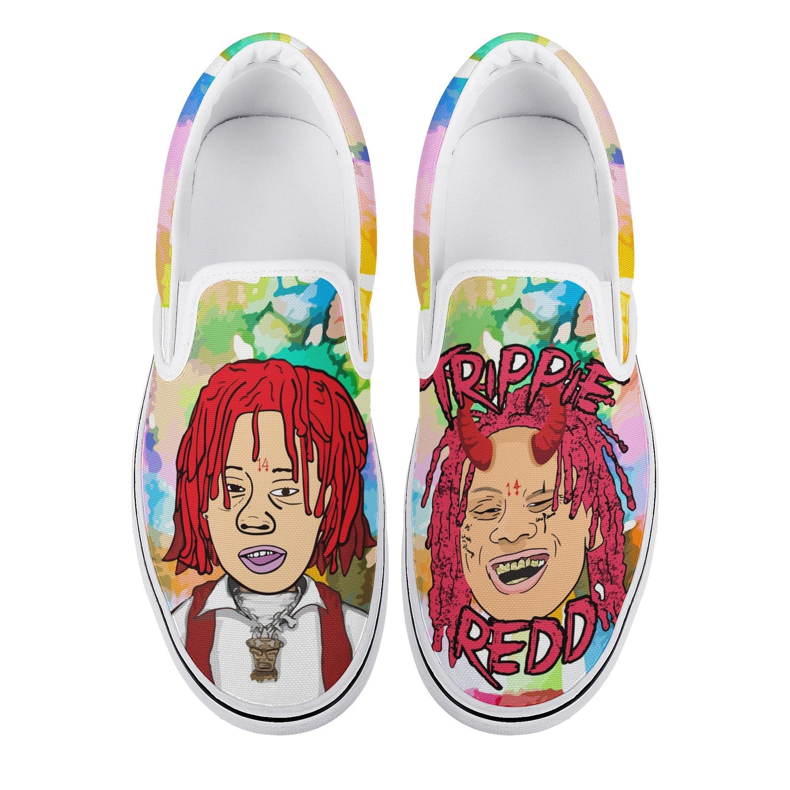 Trippie Redd Custom Vans Slip On Shoes