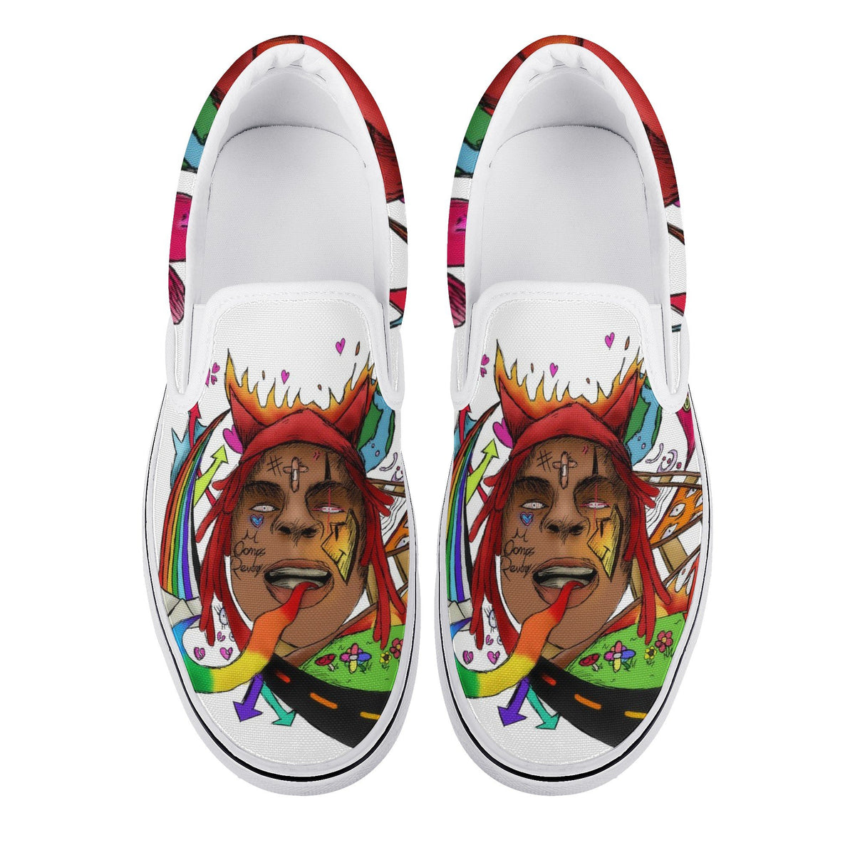 Trippie Redd Custom Vans Slip On Shoes