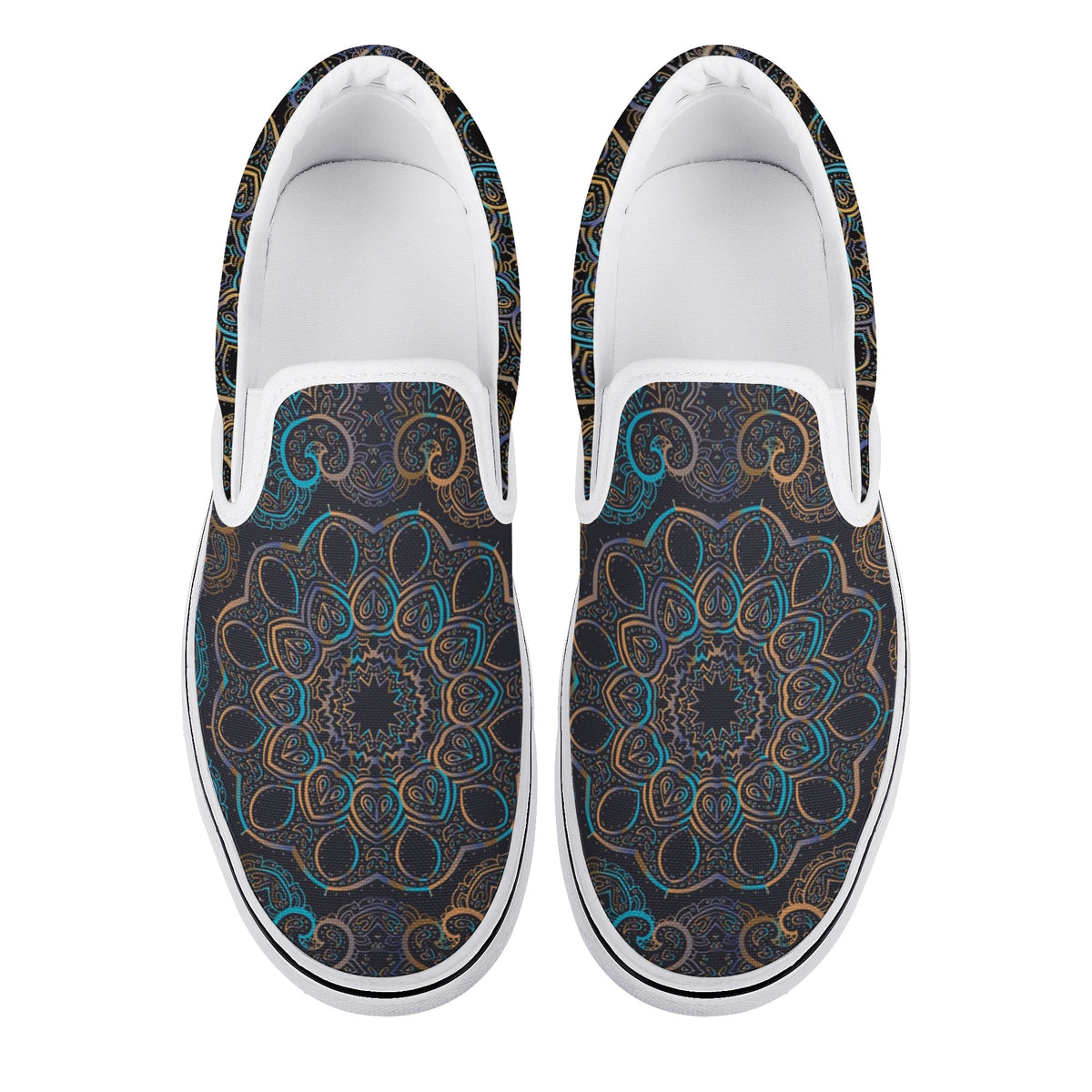 Mandala Custom Vans Slip On Shoes