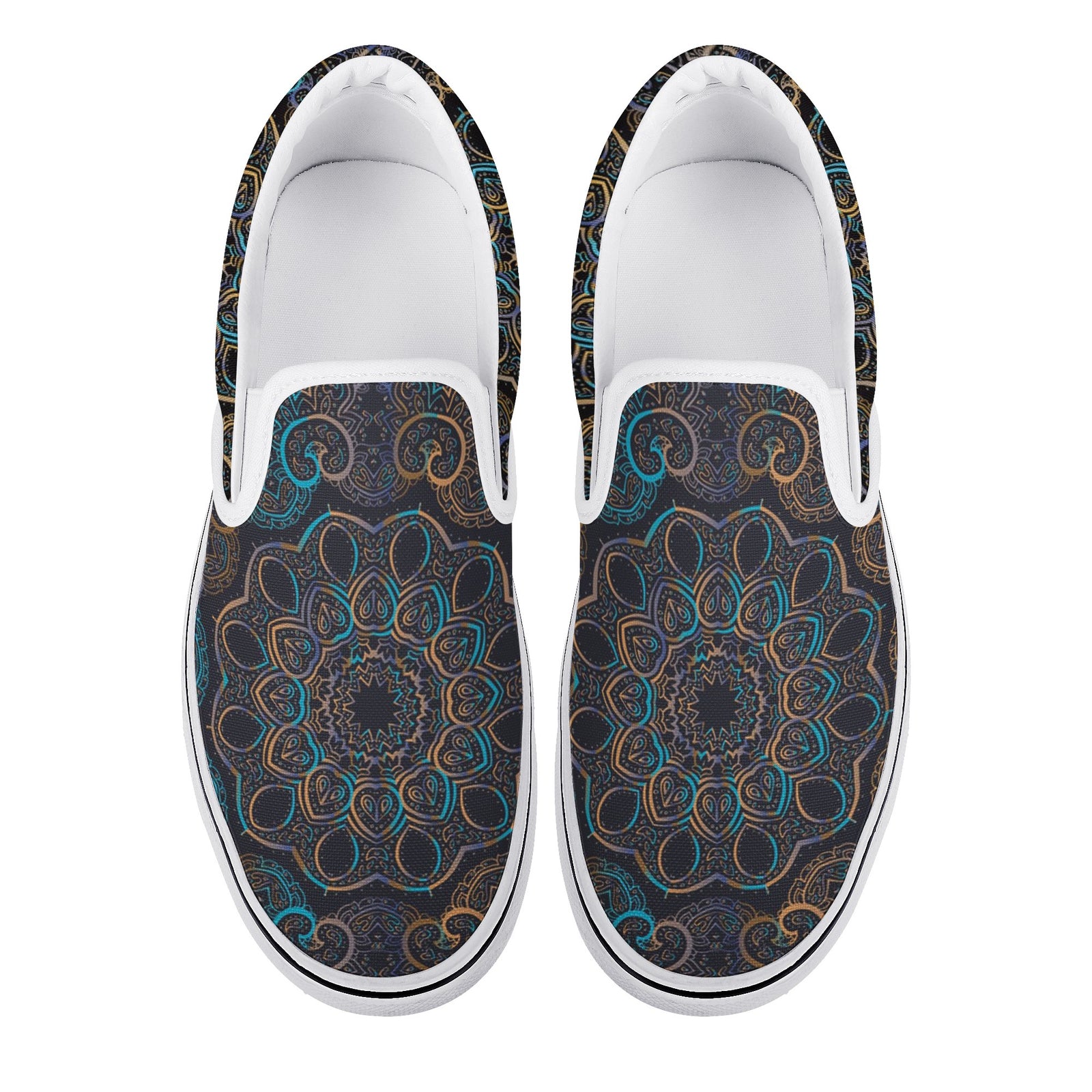 Mandala Custom Vans Slip On Shoes