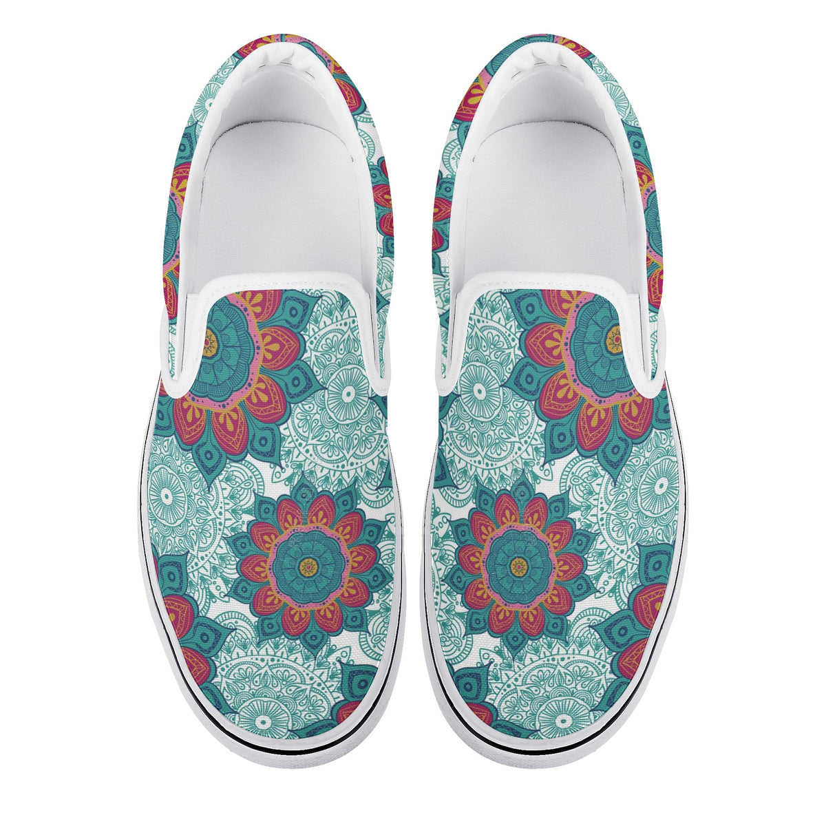 Mandala Custom Vans Slip On Shoes