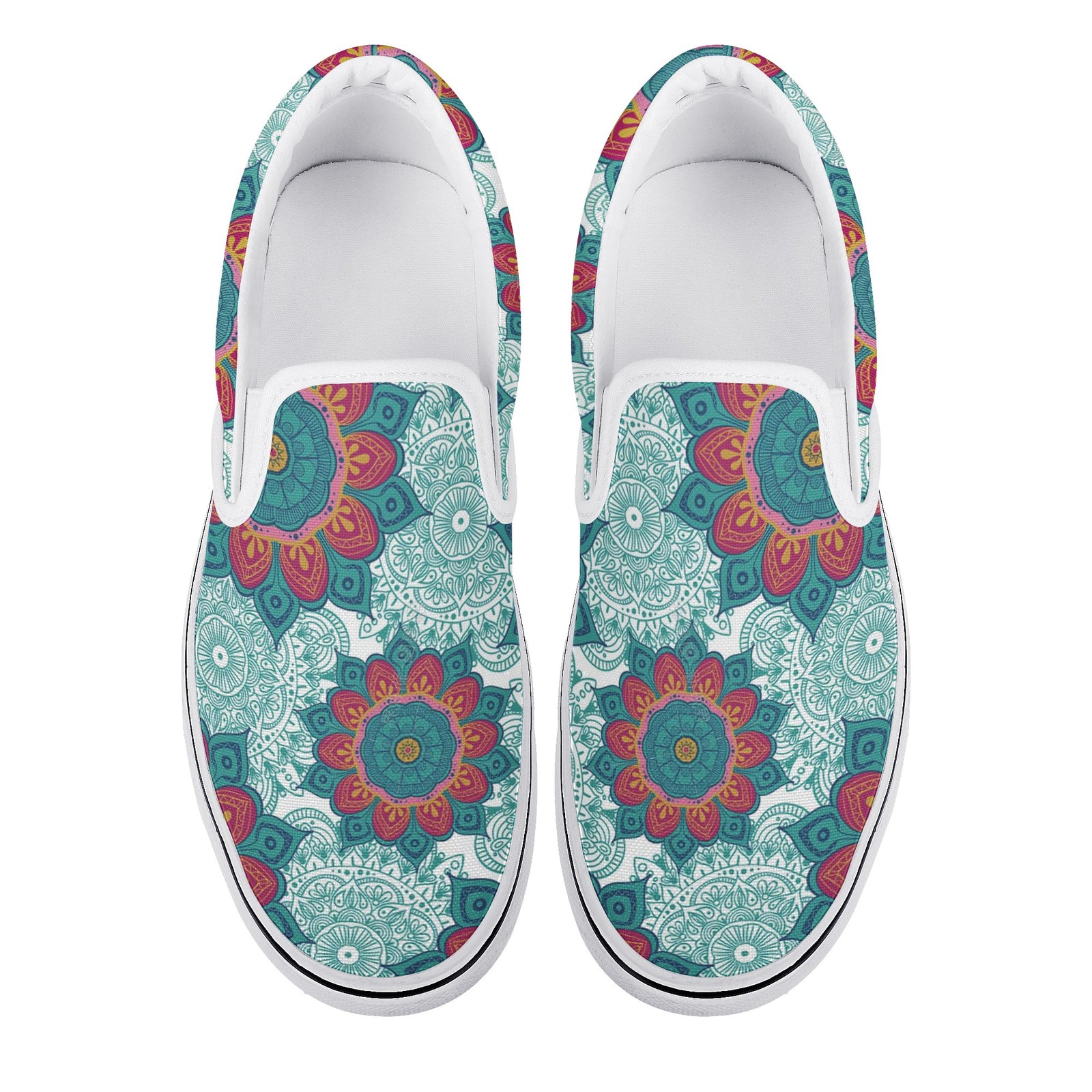 Mandala Custom Vans Slip On Shoes