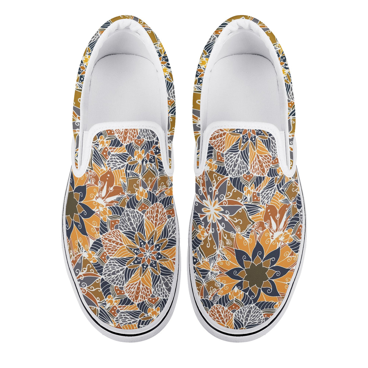 Mandala Custom Vans Slip On Shoes