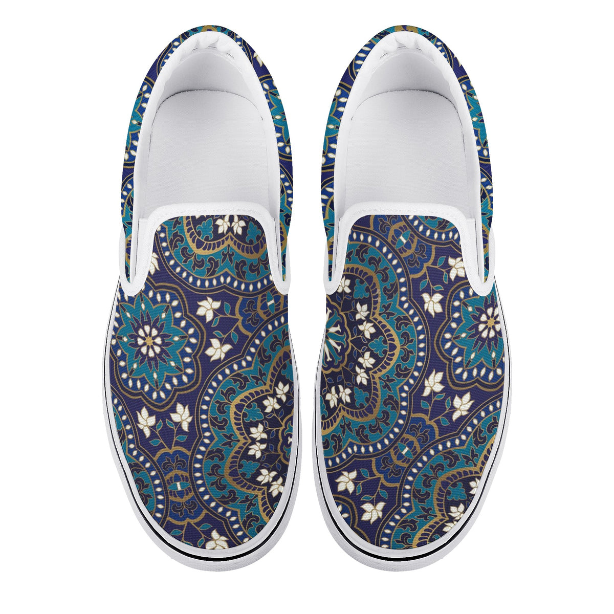Mandala Custom Vans Slip On Shoes