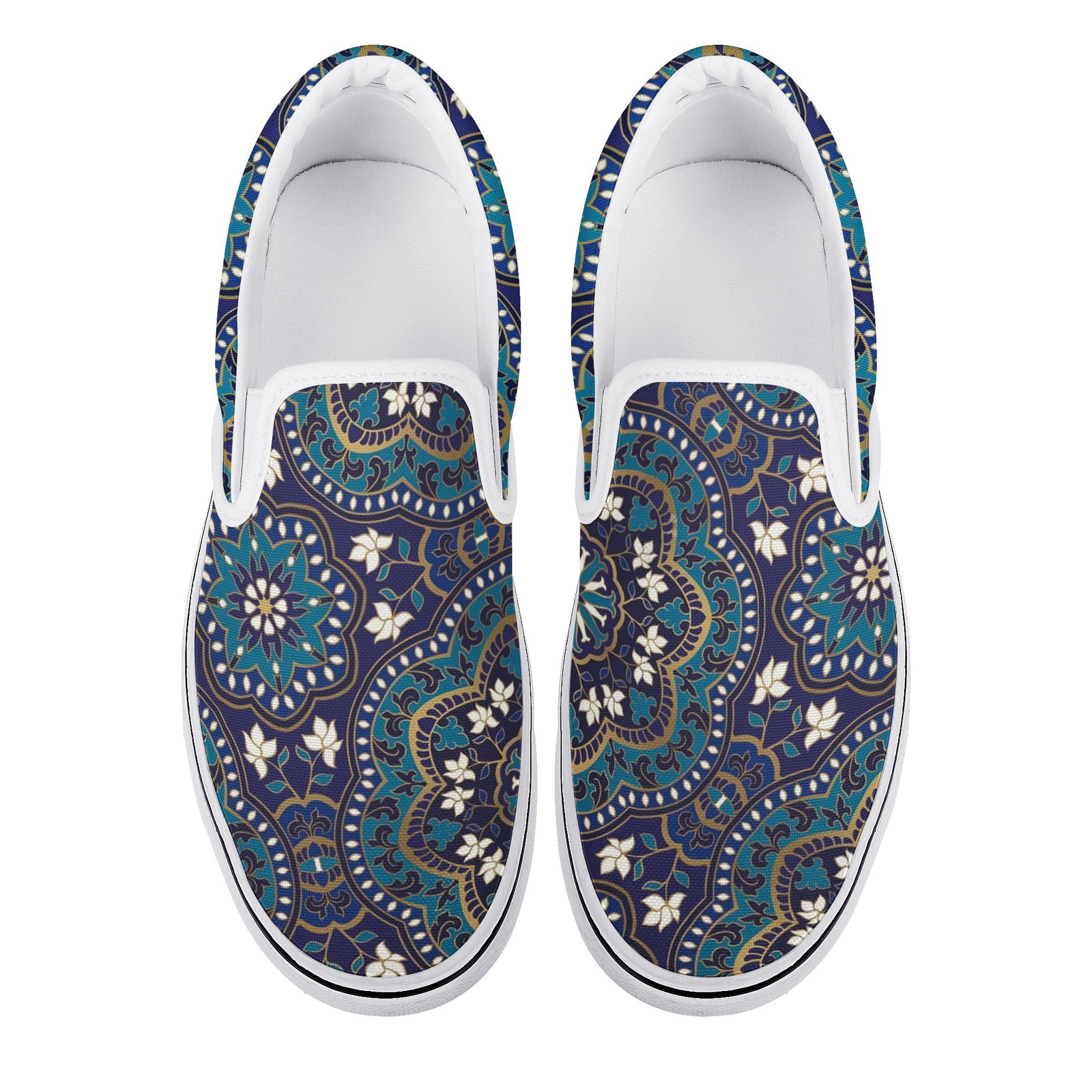 Mandala Custom Vans Slip On Shoes