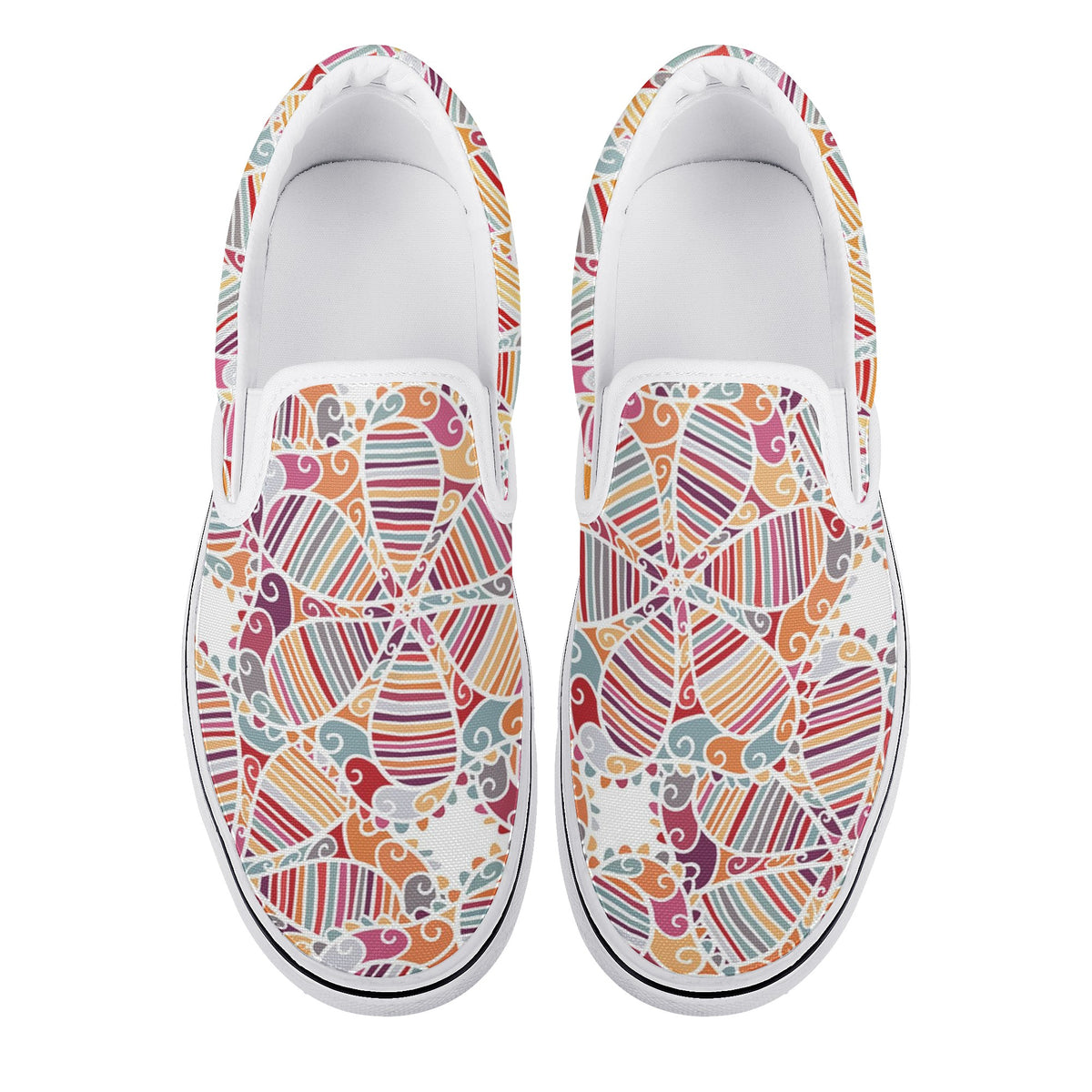 Mandala Custom Vans Slip On Shoes