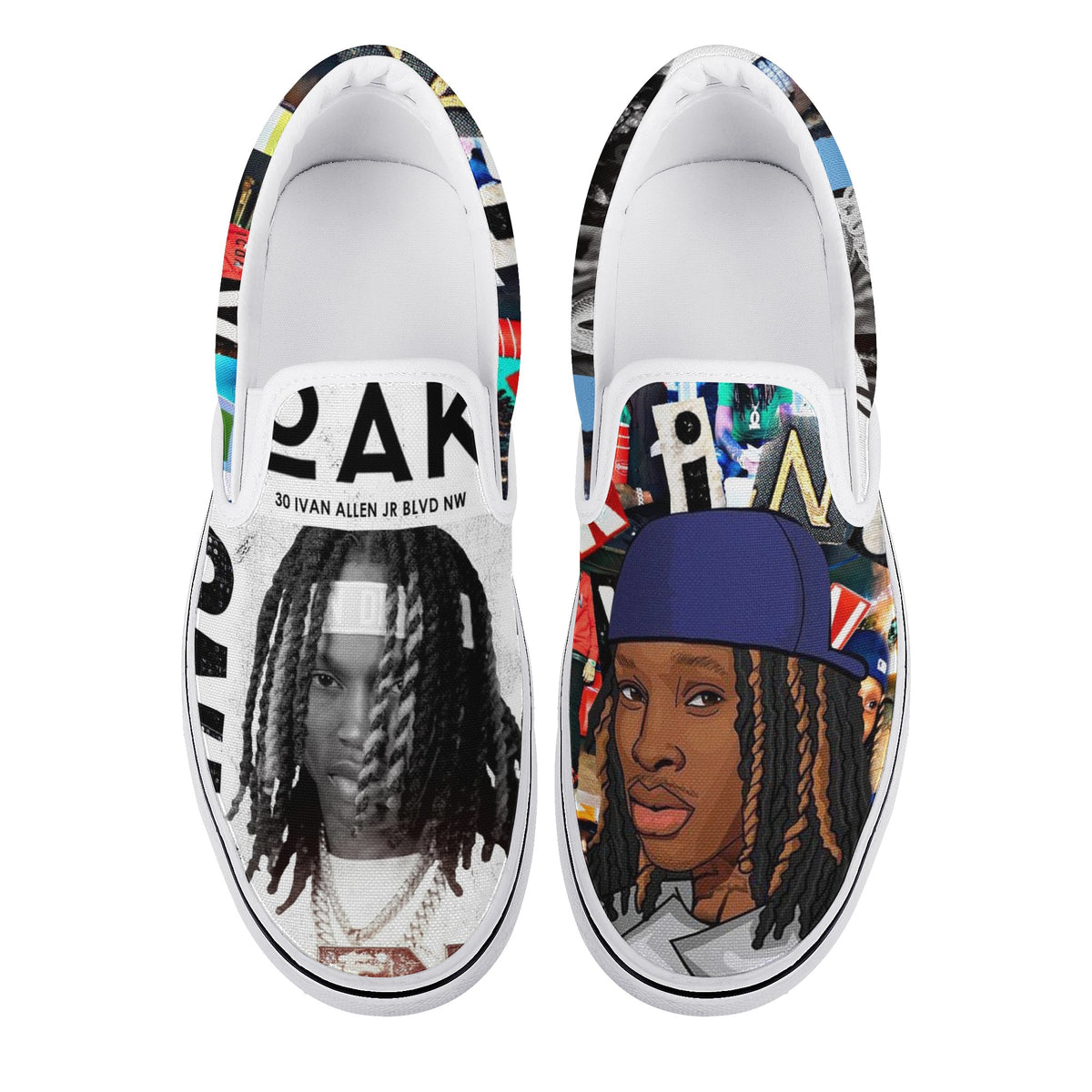 King Von Custom Vans Slip On Shoes