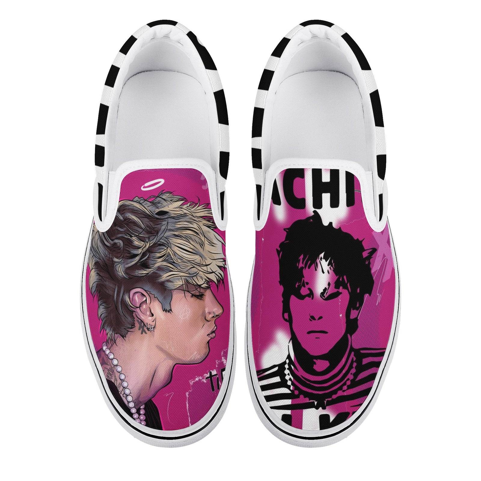 Machine Gun Kelly Custom Vans Slip On Shoes