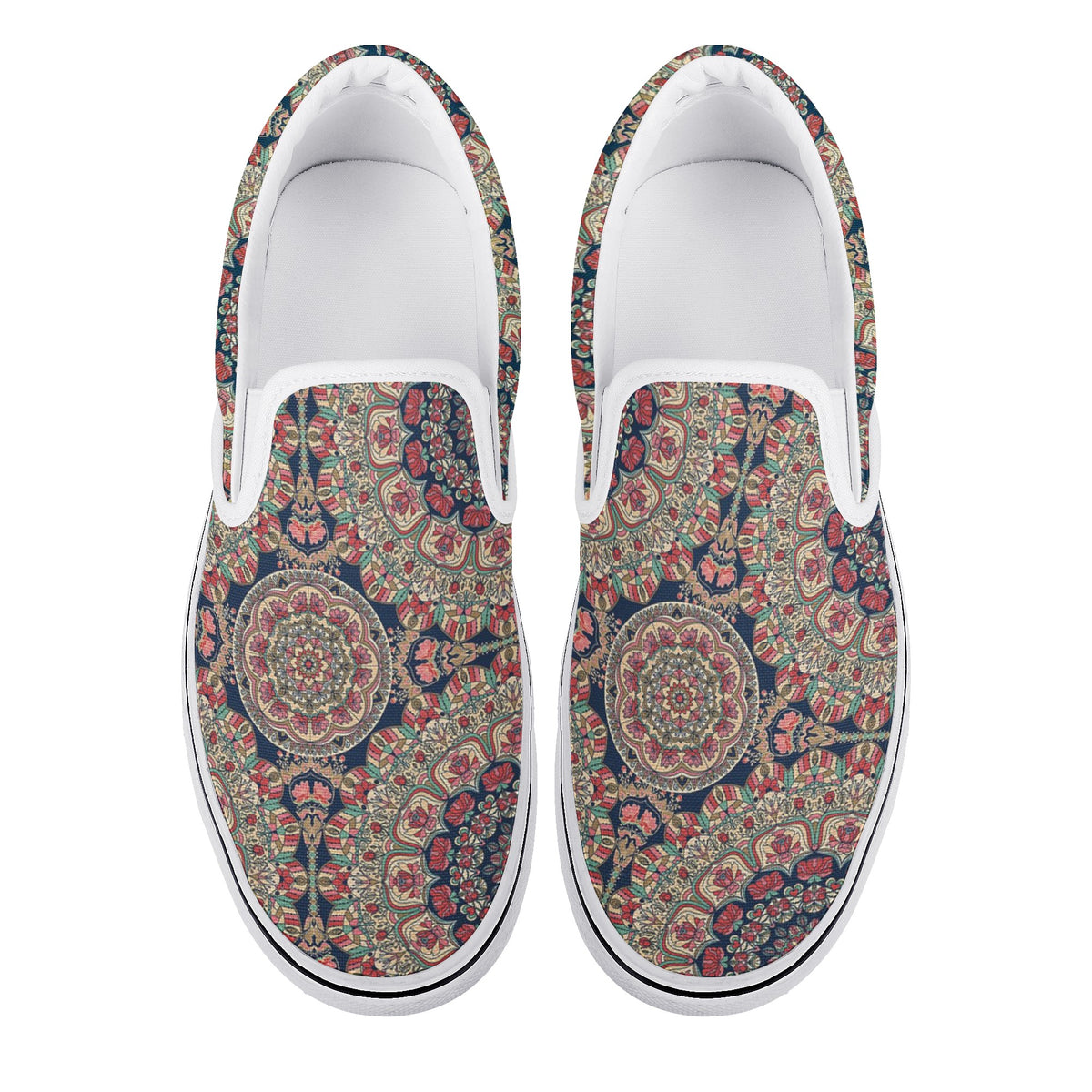 Mandala Custom Vans Slip On Shoes