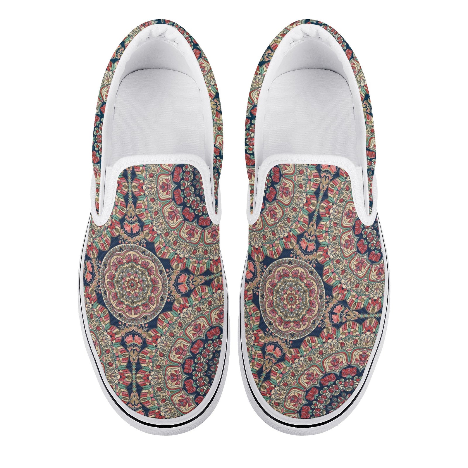 Mandala Custom Vans Slip On Shoes