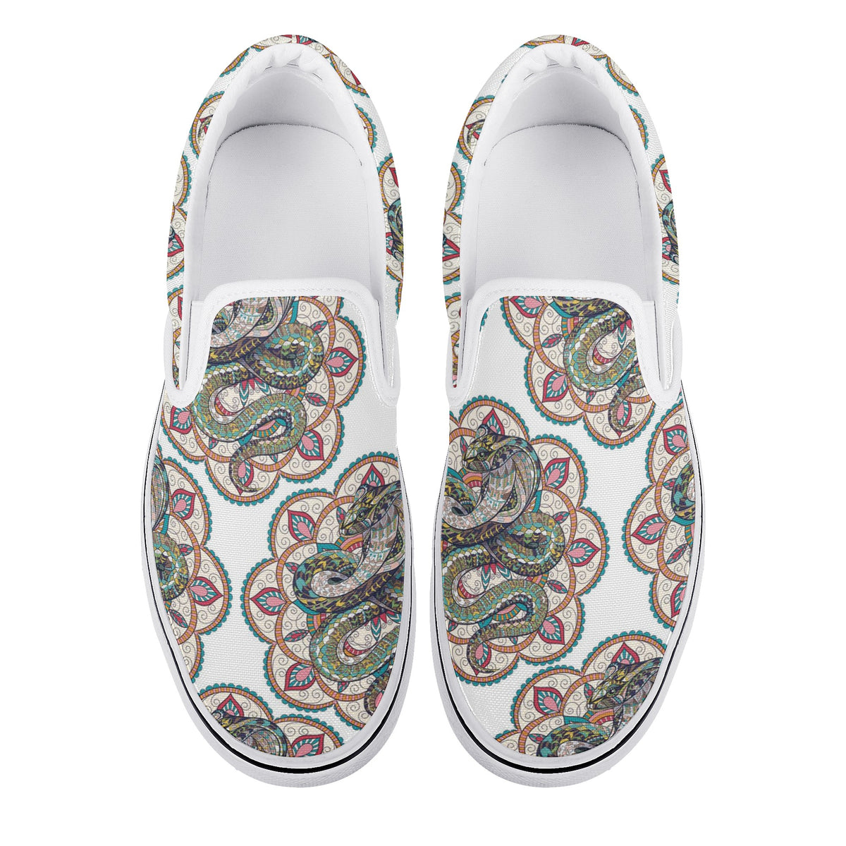 Mandala Custom Vans Slip On Shoes