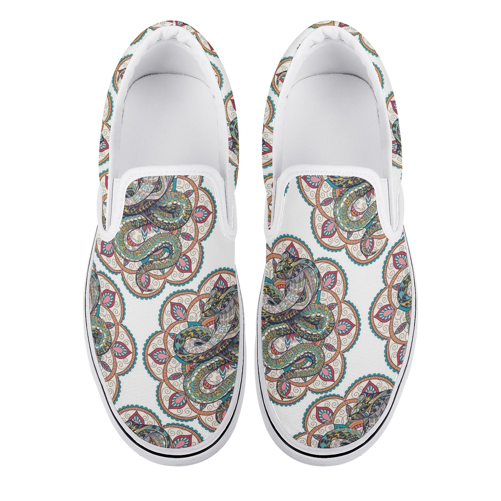 Mandala Custom Vans Slip On Shoes