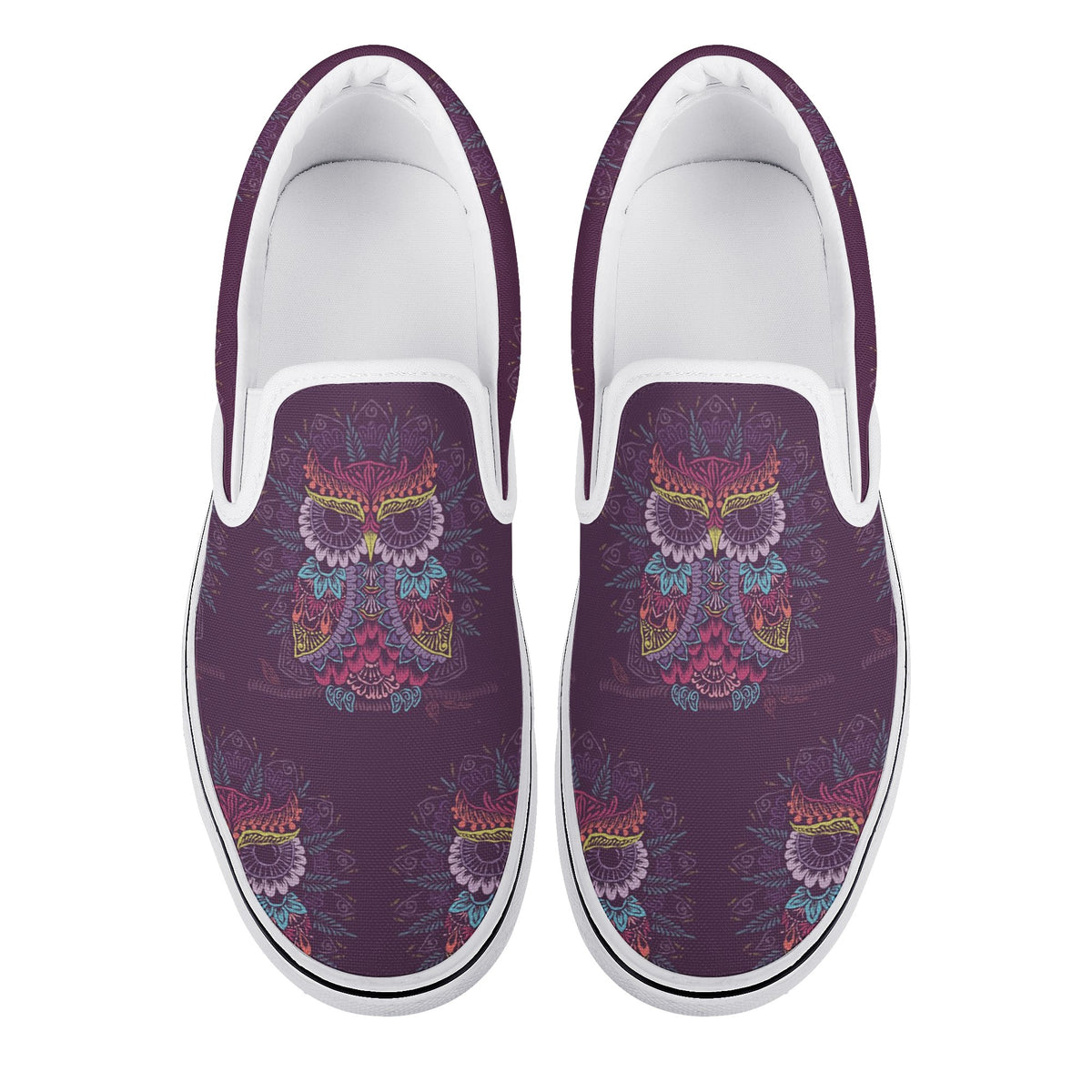 Mandala Custom Vans Slip On Shoes