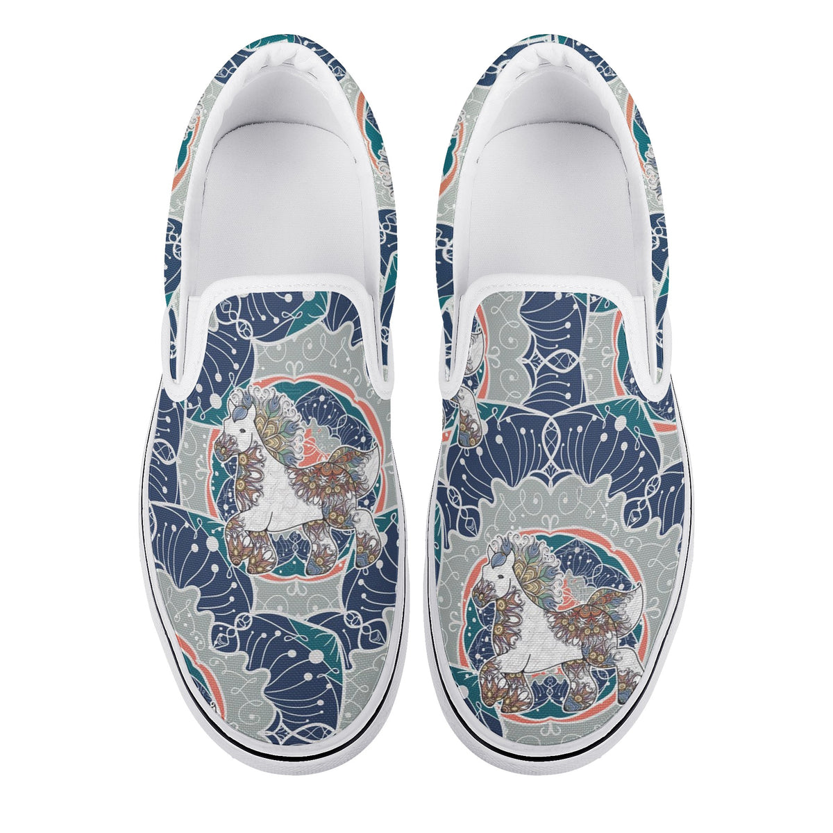 Mandala Custom Vans Slip On Shoes