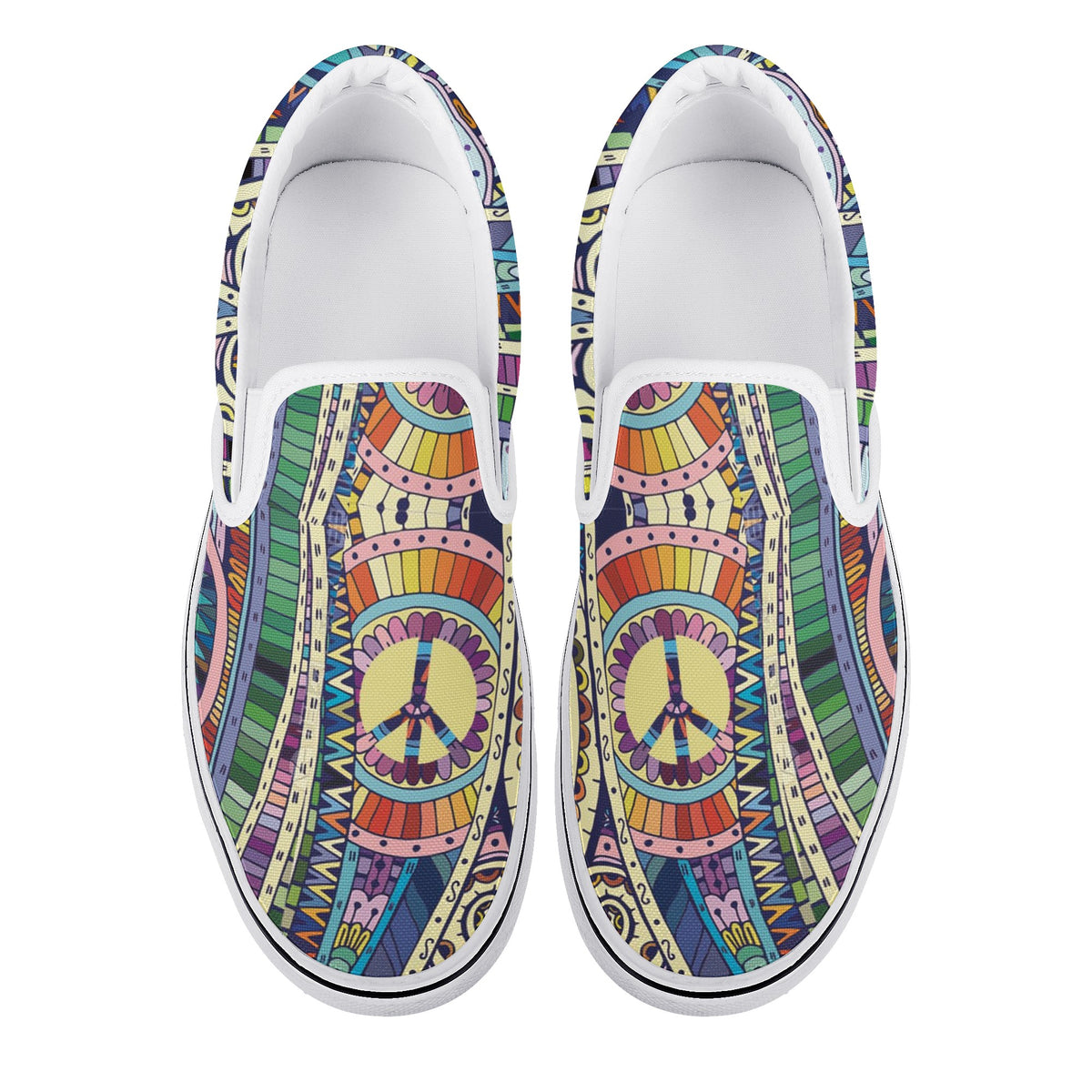Bohemian Custom Vans Slip On Shoes