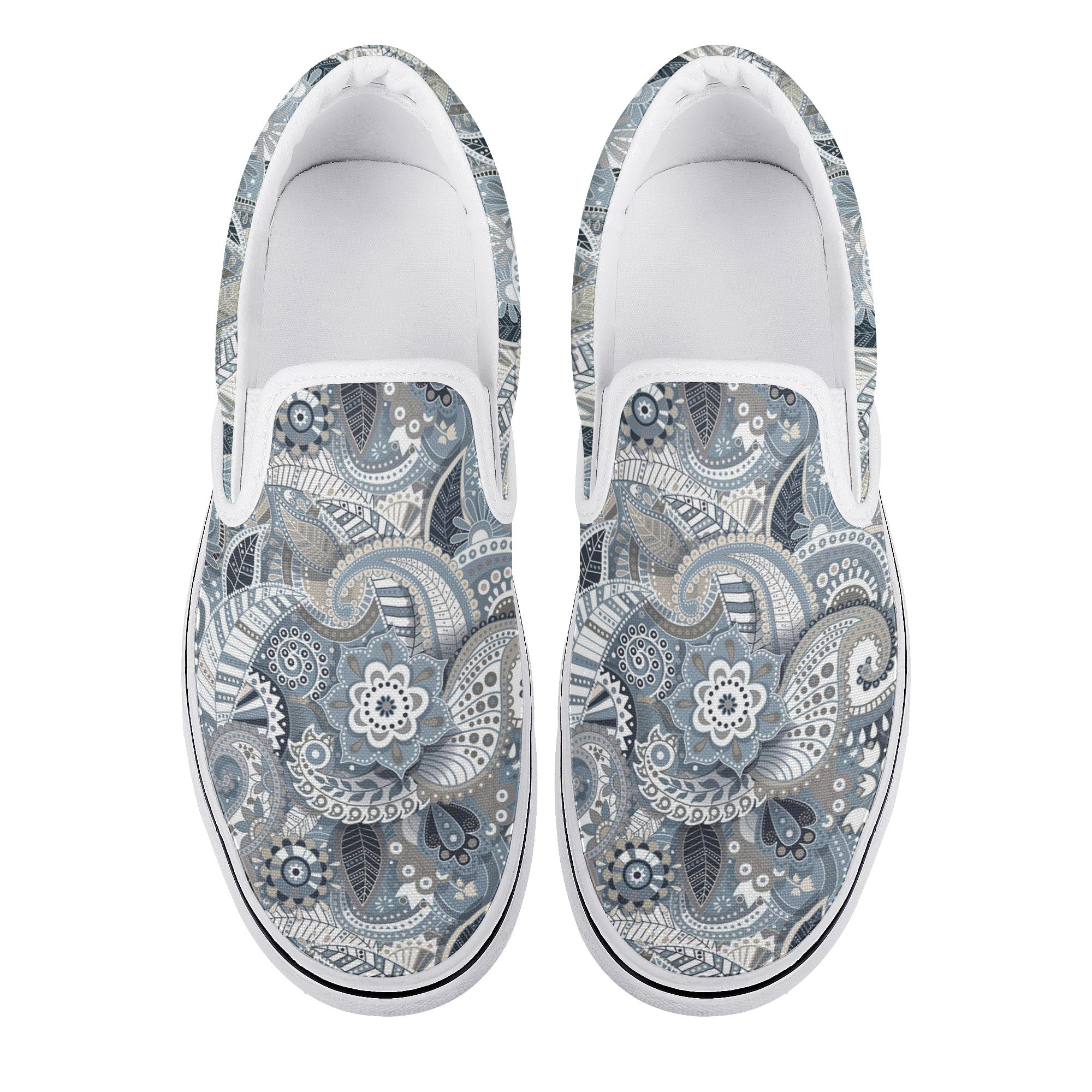 Paisley Custom Vans Slip On Shoes