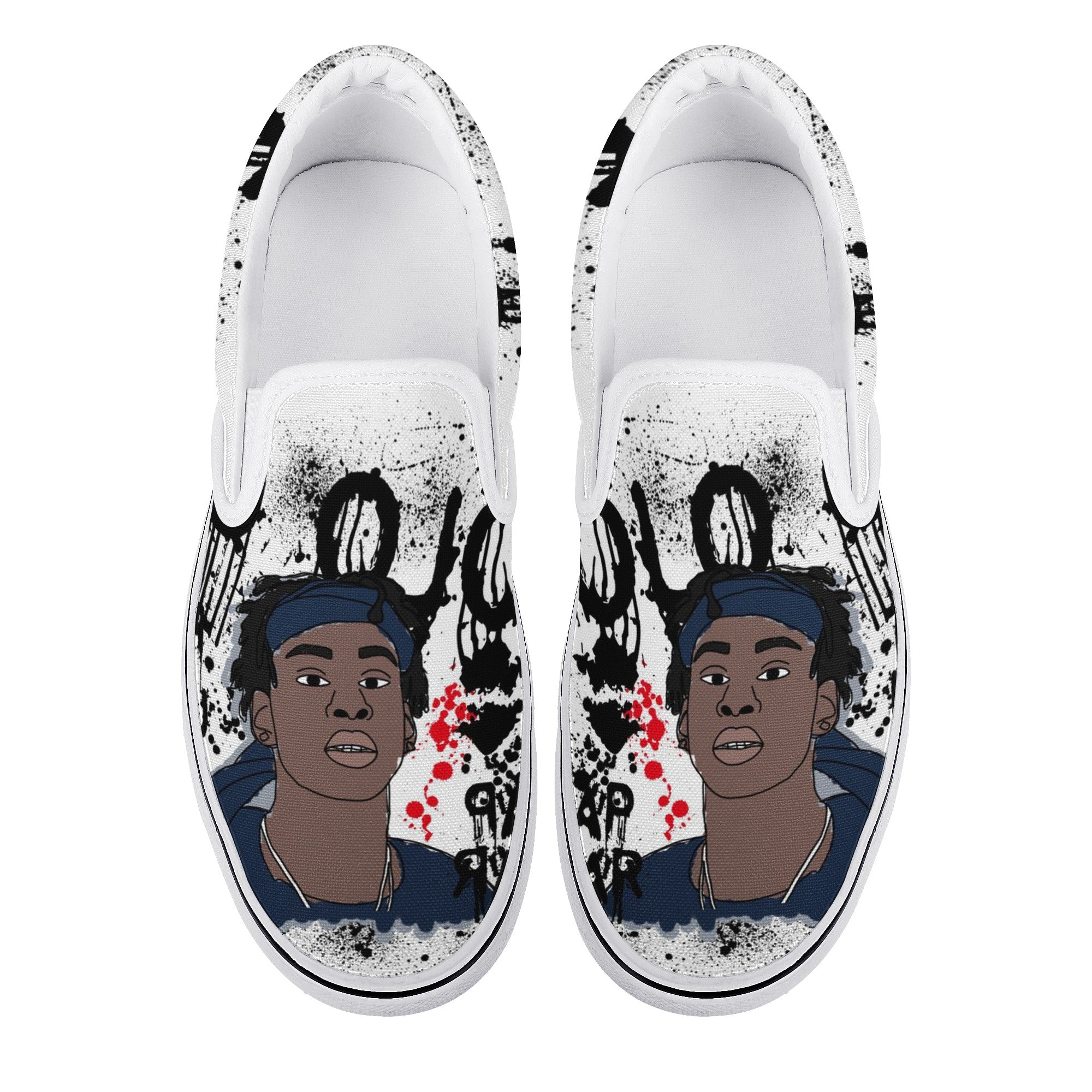 Polo G Custom Vans Slip On Shoes