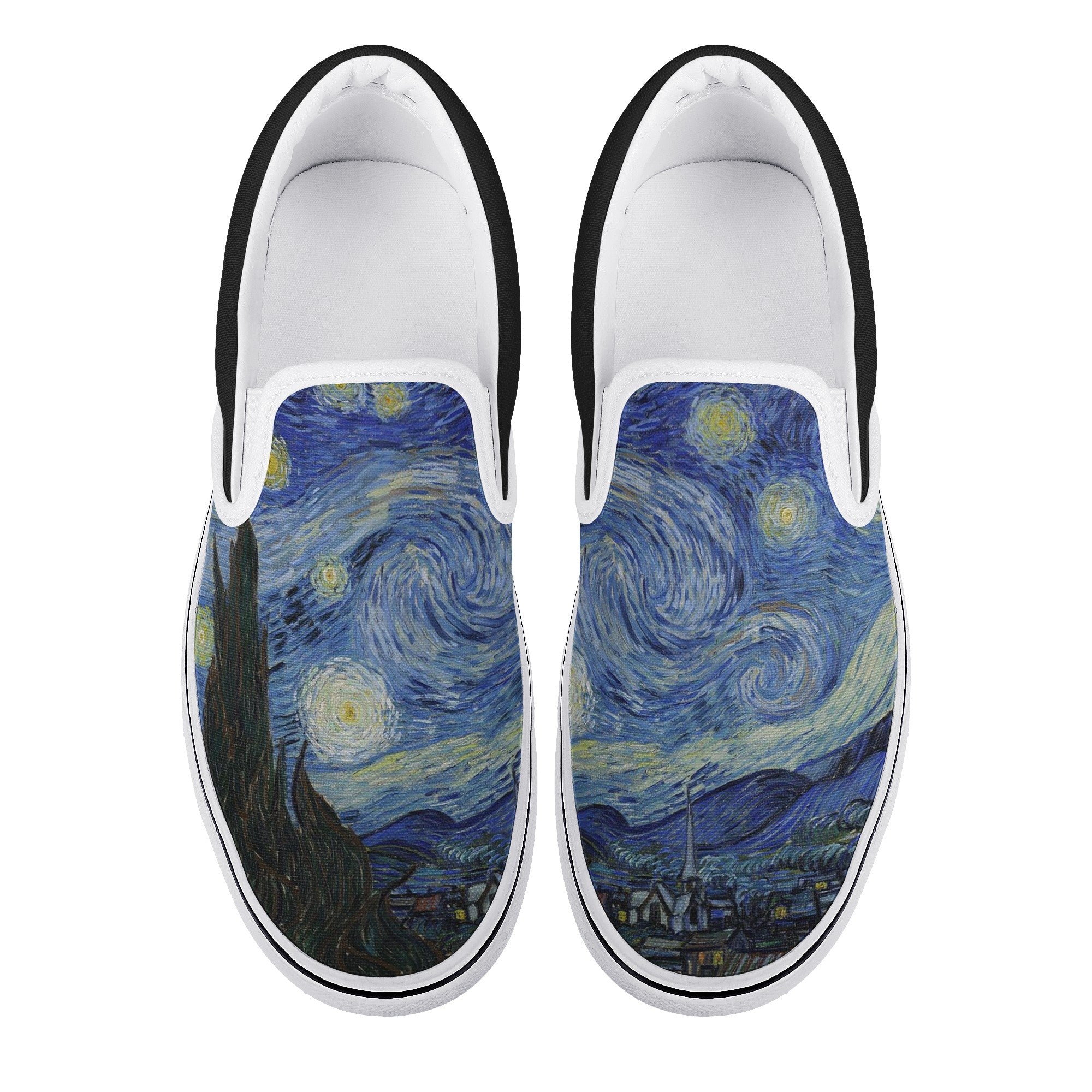 Starry Night Custom Vans Slip On Shoes