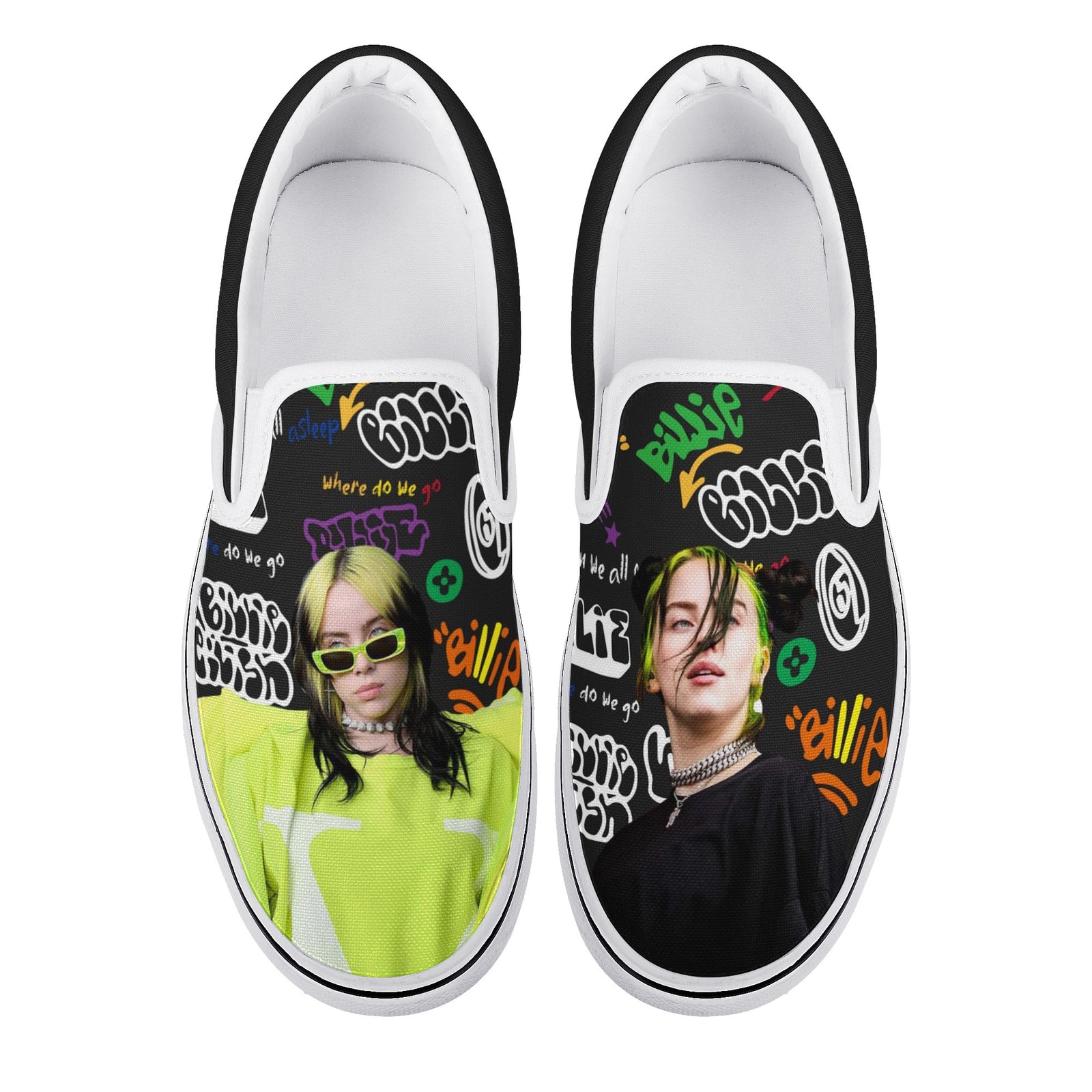 Billie Eilish Custom Vans Slip On Shoes