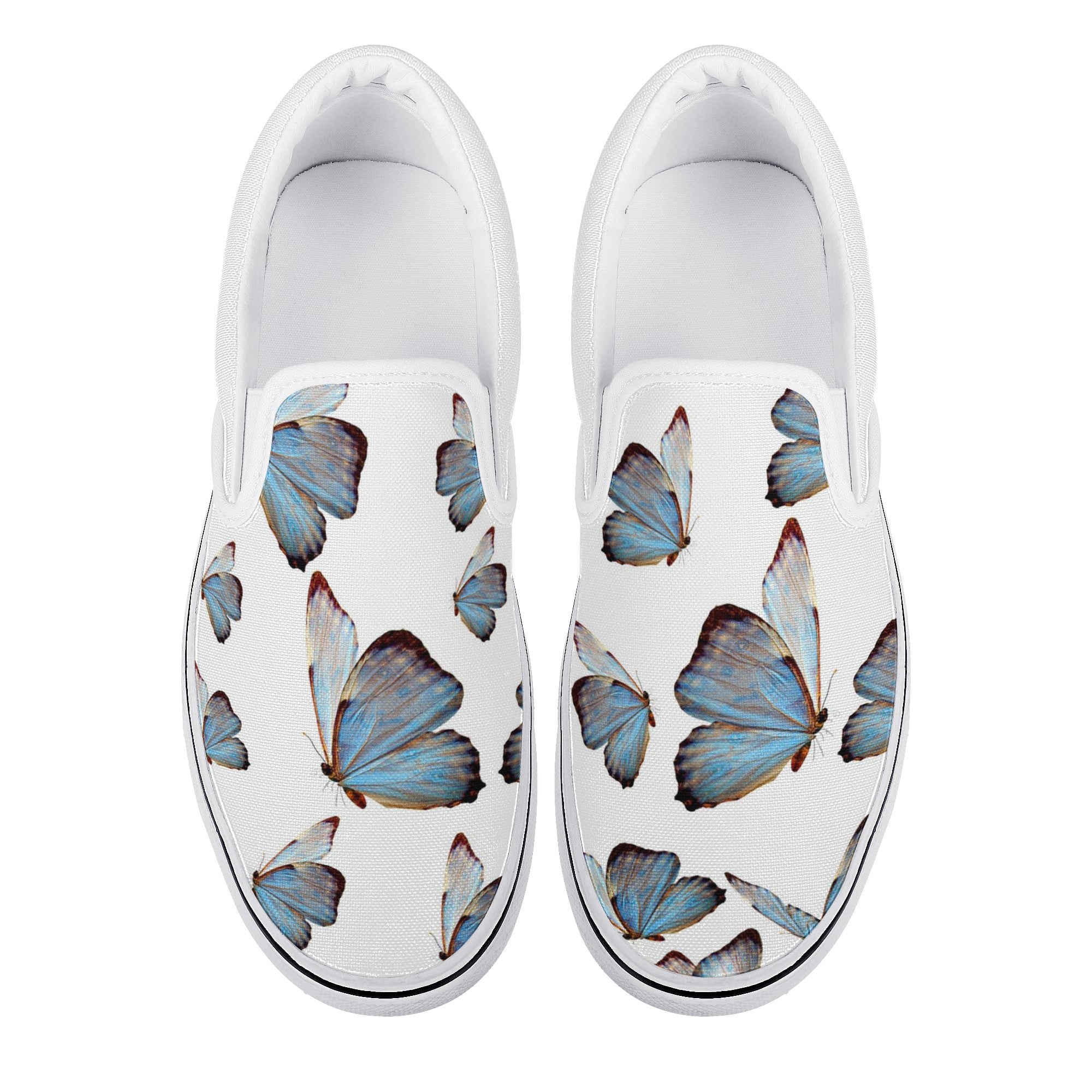 Butterfly Custom Vans Slip On Shoes