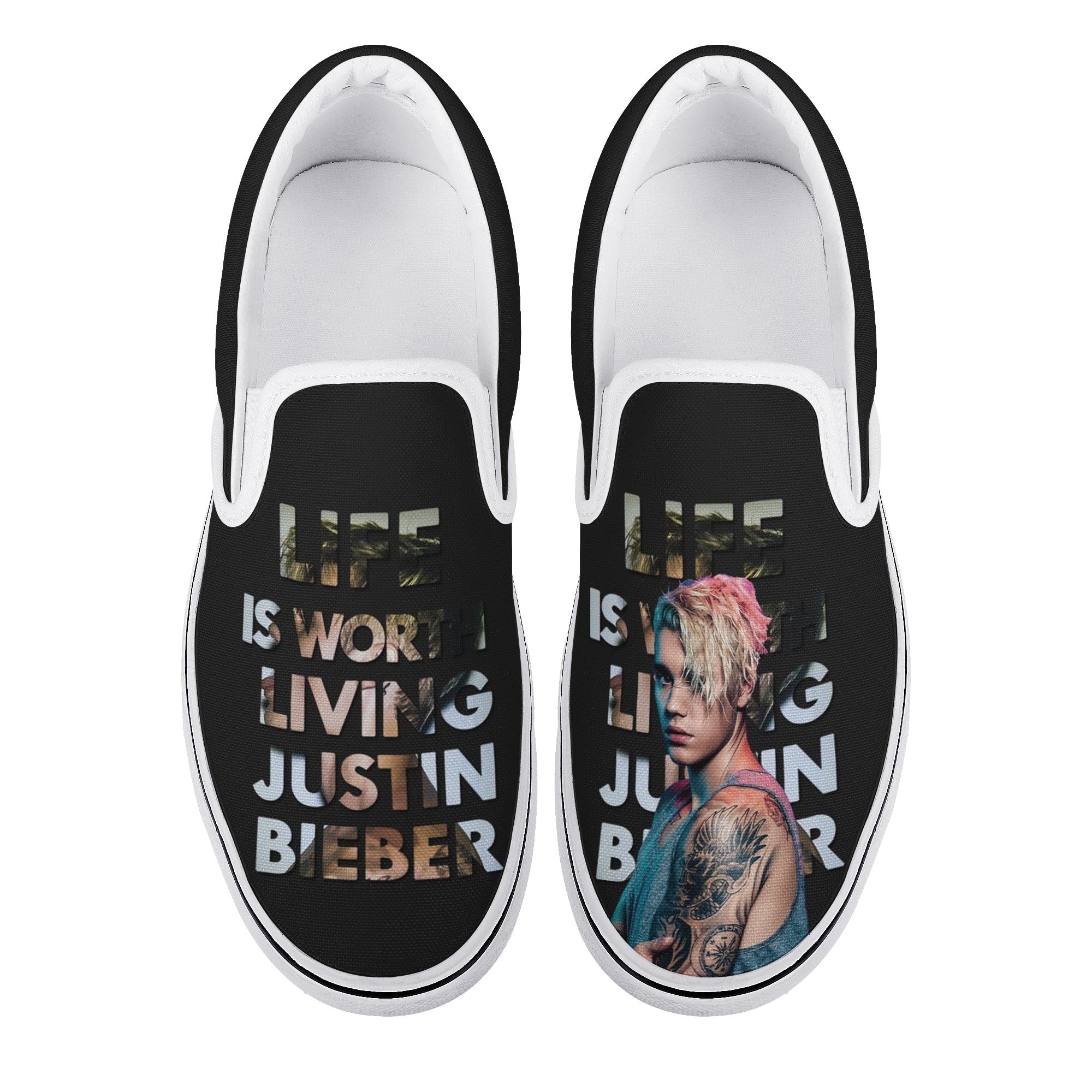 Justin Bieber Custom Vans Slip On Shoes