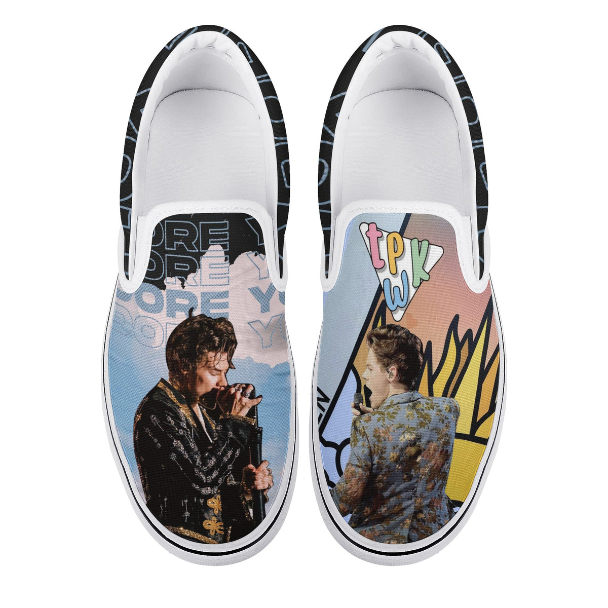 Harry Styles Custom Vans Slip On Shoes