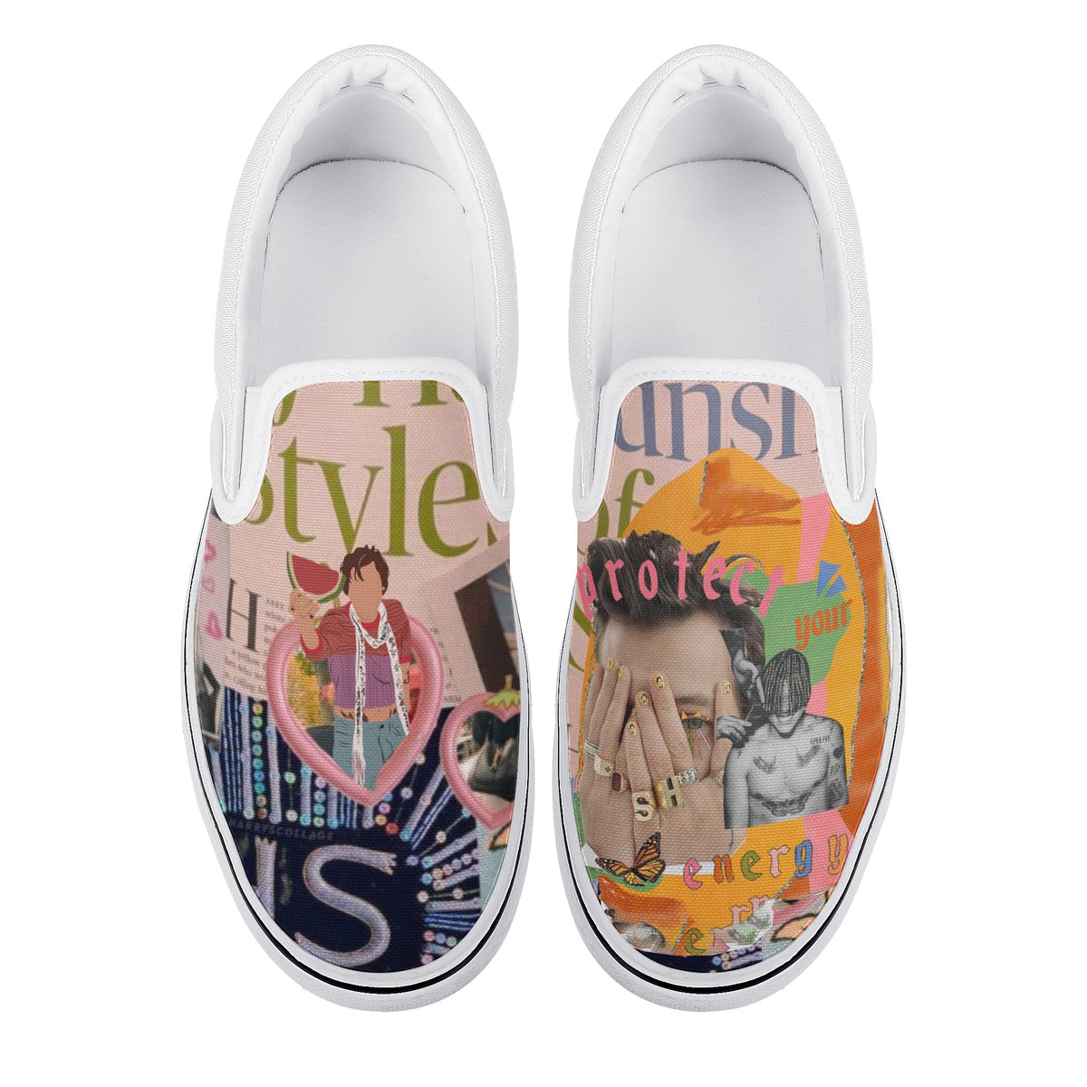 Harry Styles Custom Vans Slip On Shoes