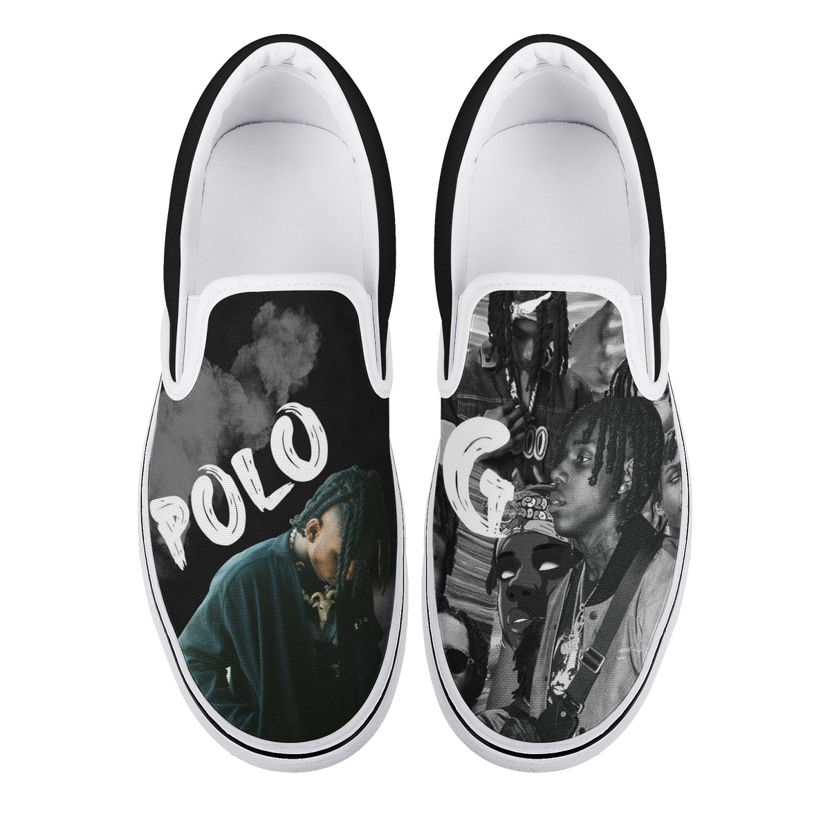 Polo G Custom Vans Slip On Shoes