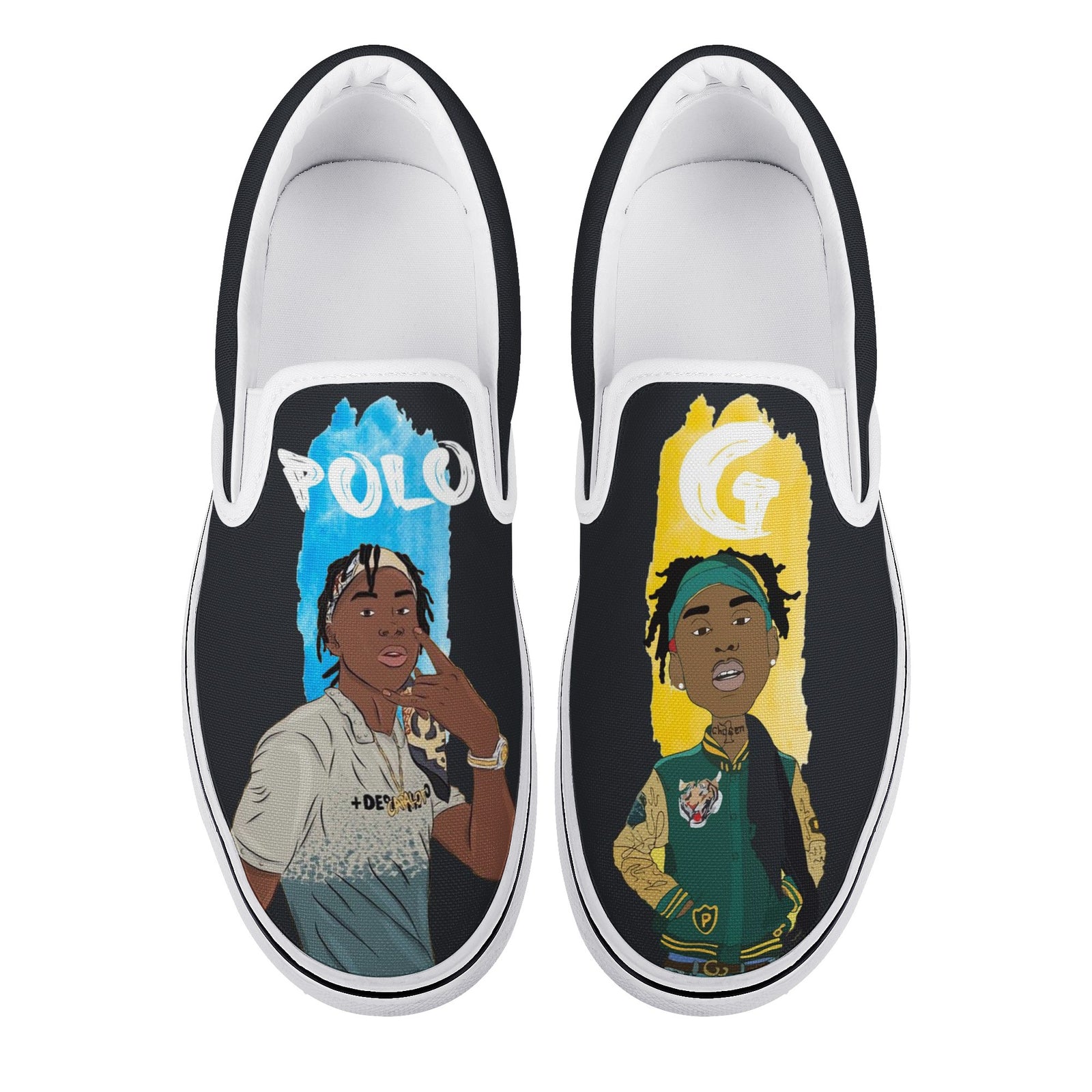 Polo G Custom Vans Slip On Shoes