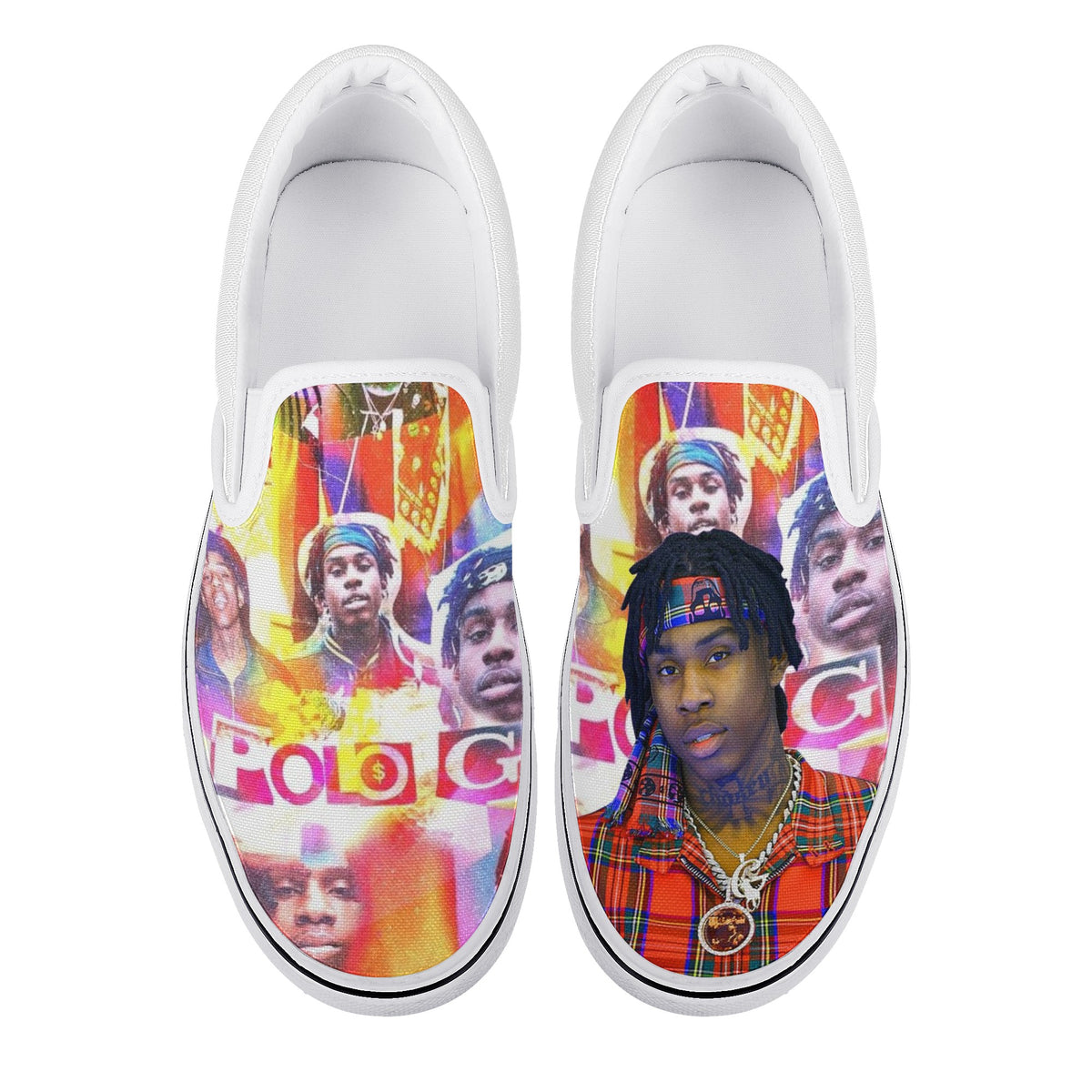 Polo G Custom Vans Slip On Shoes