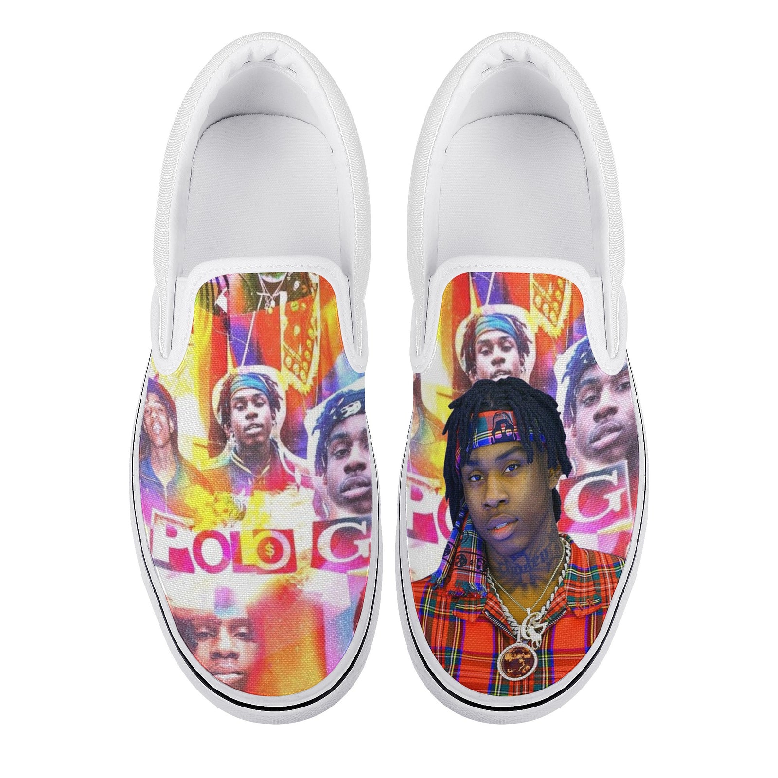 Polo G Custom Vans Slip On Shoes