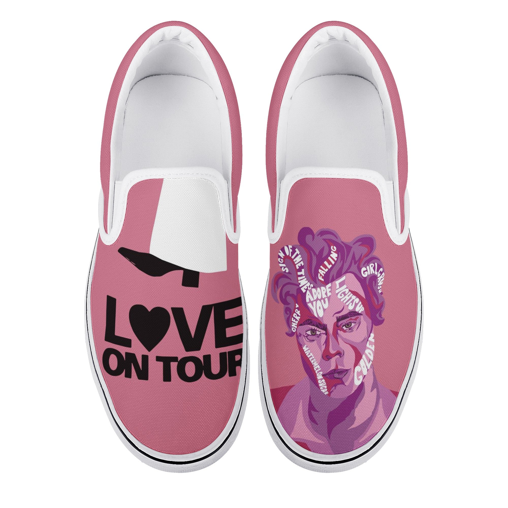 Harry Styles Custom Vans Slip On Shoes