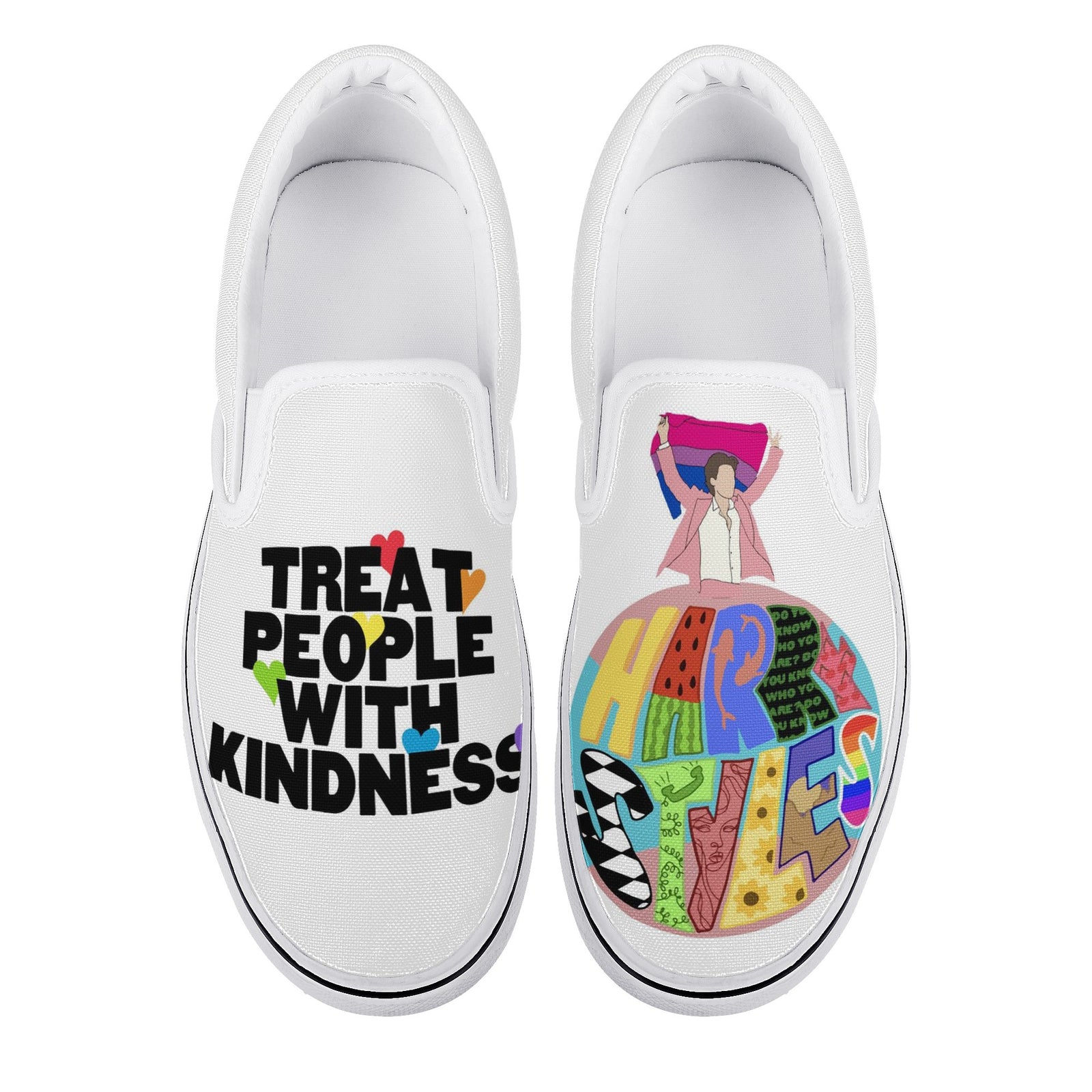 Harry Styles Custom Vans Slip On Shoes