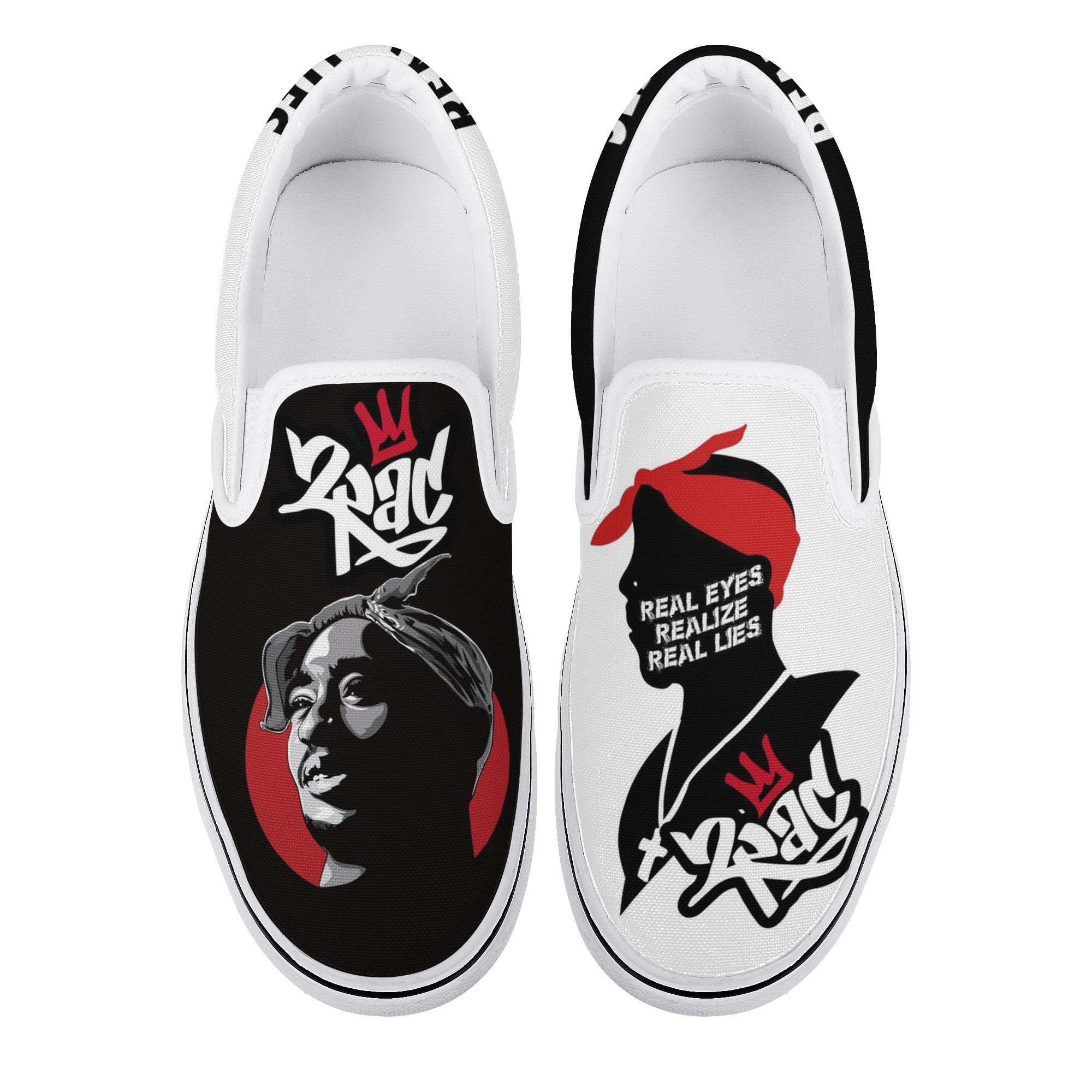 Tupac Custom Vans Slip On Shoes