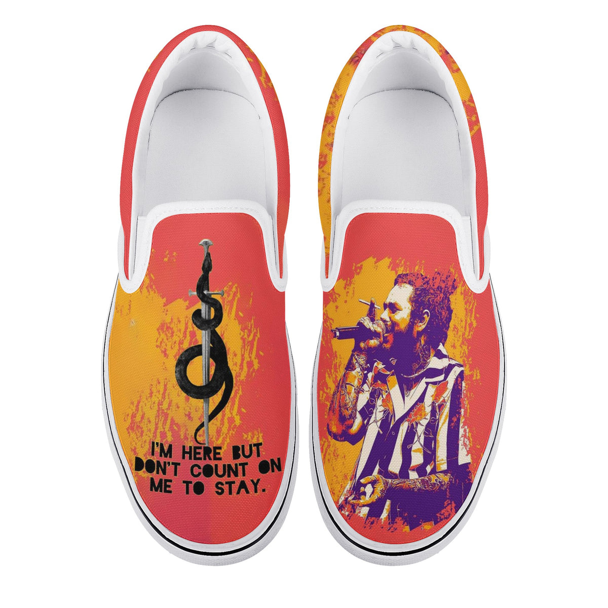 Post Malone Custom Vans Slip On Shoes
