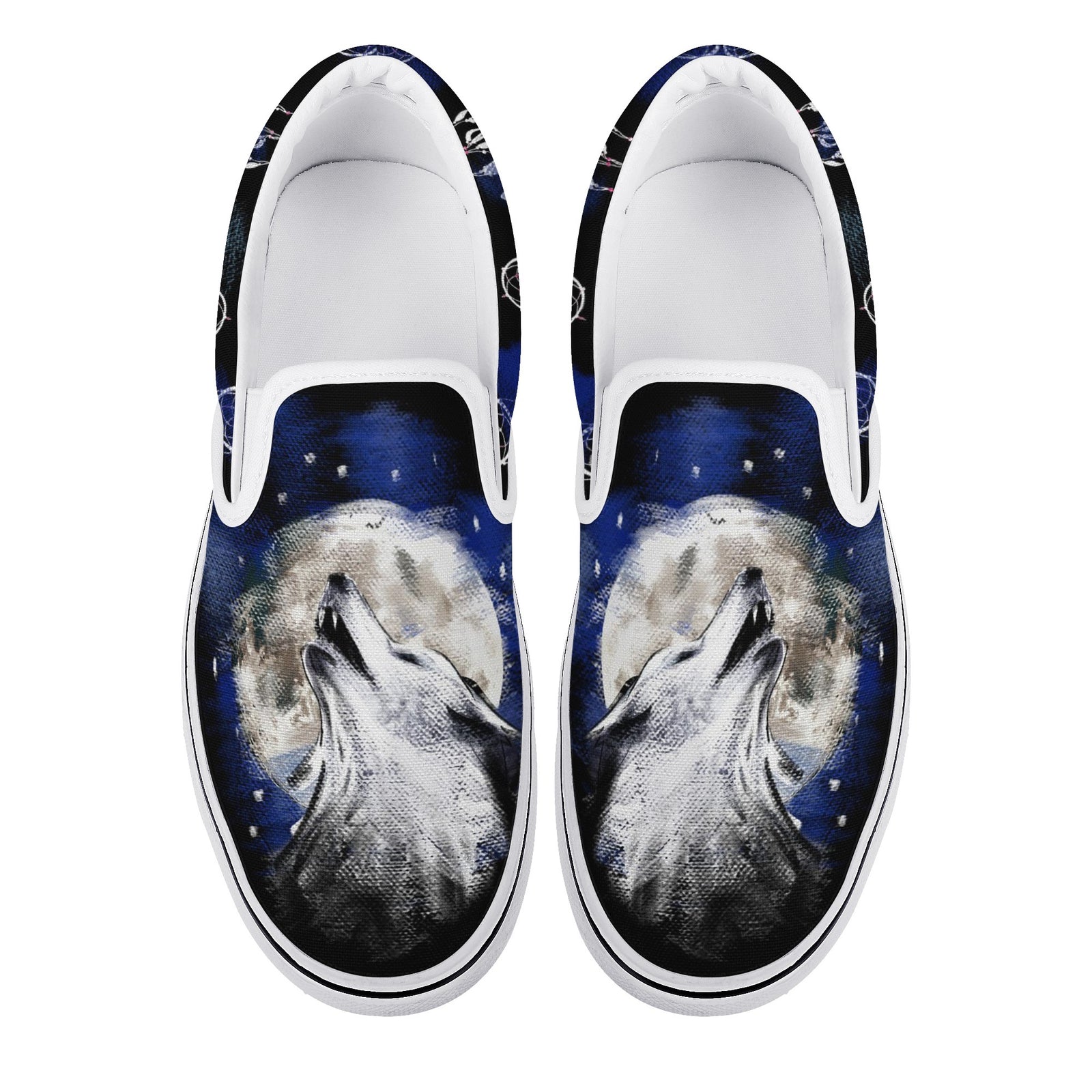 Wolf Dreamcatcher New Slip On Shoes