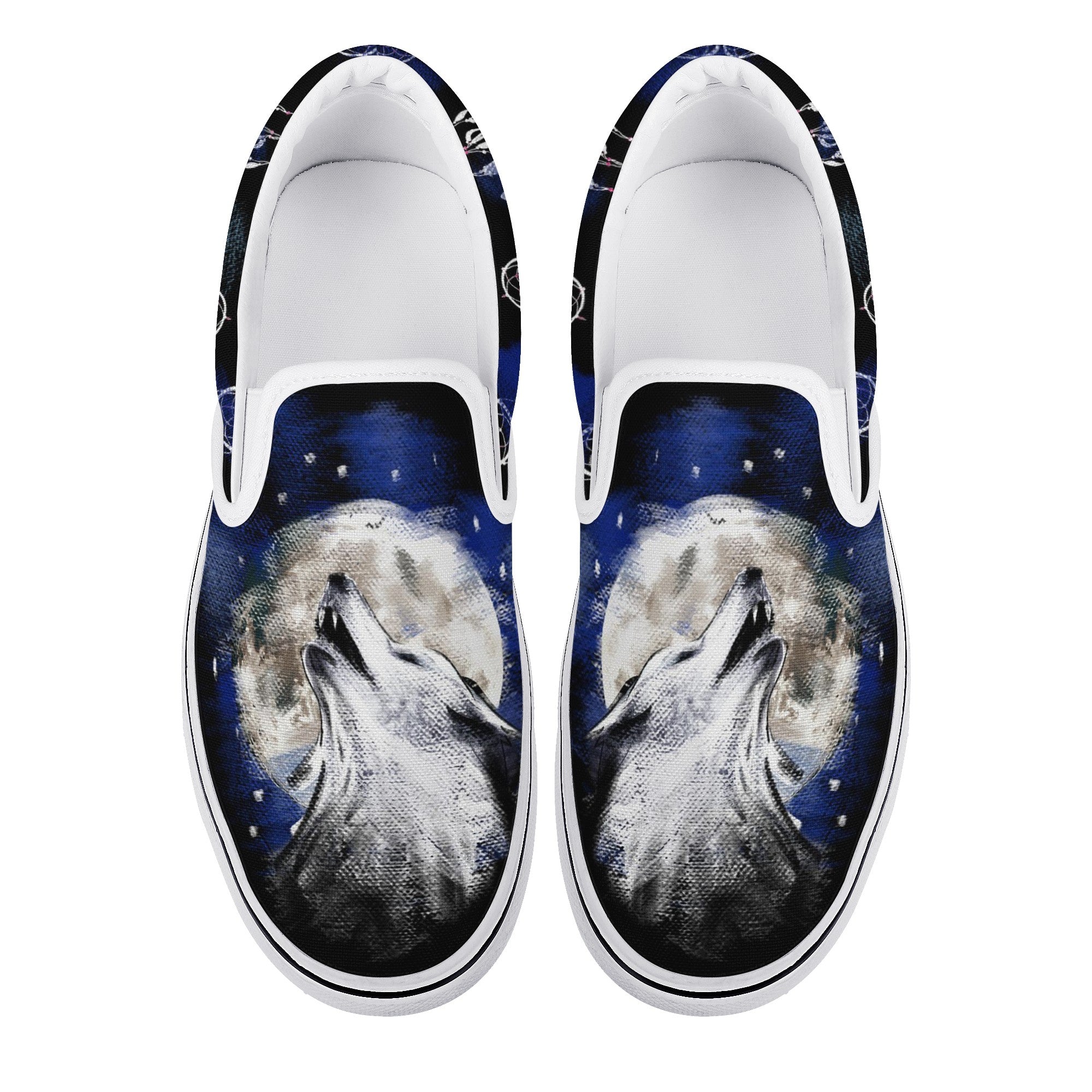 Wolf Dreamcatcher New Slip On Shoes