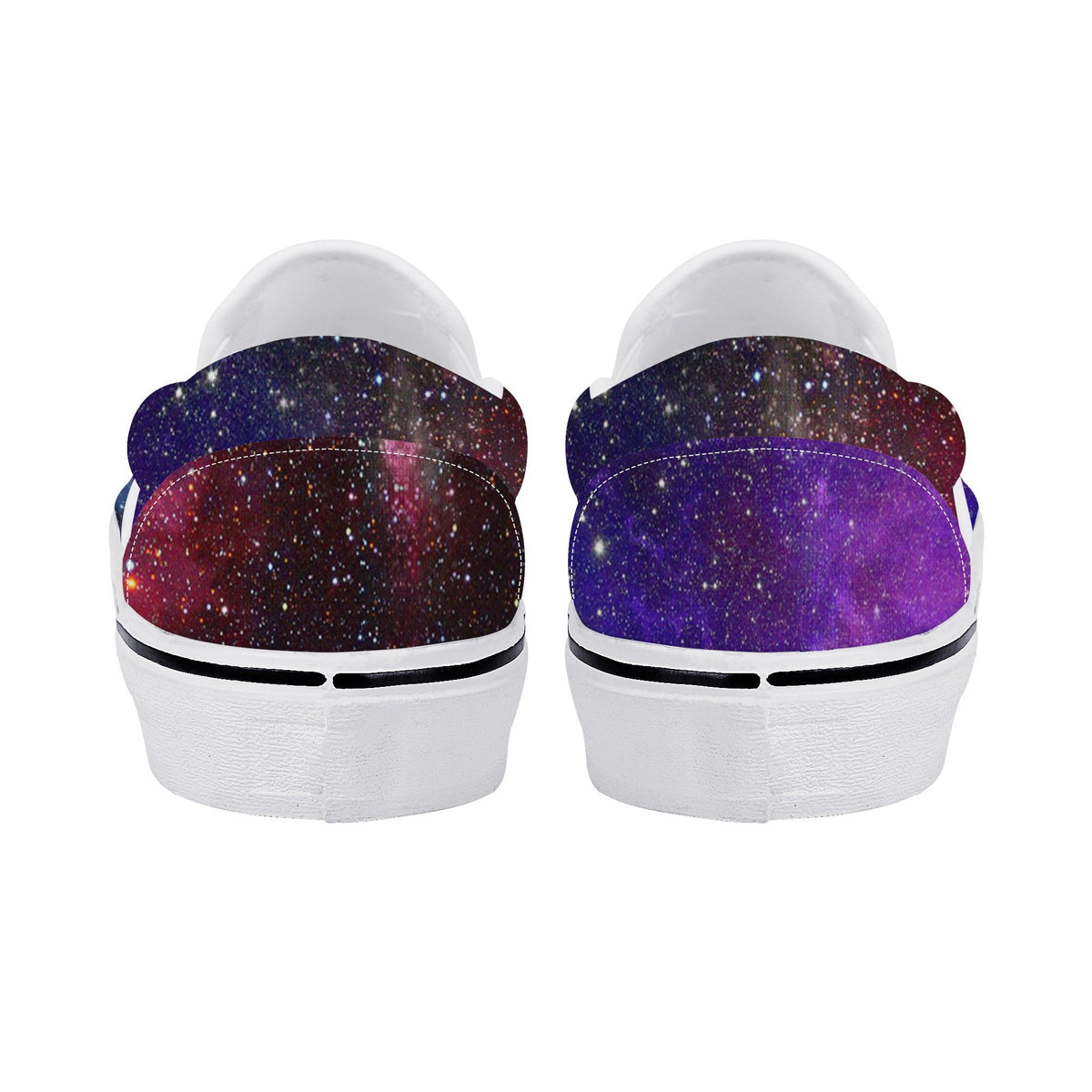 Galaxy Custom Vans Slip On Shoes
