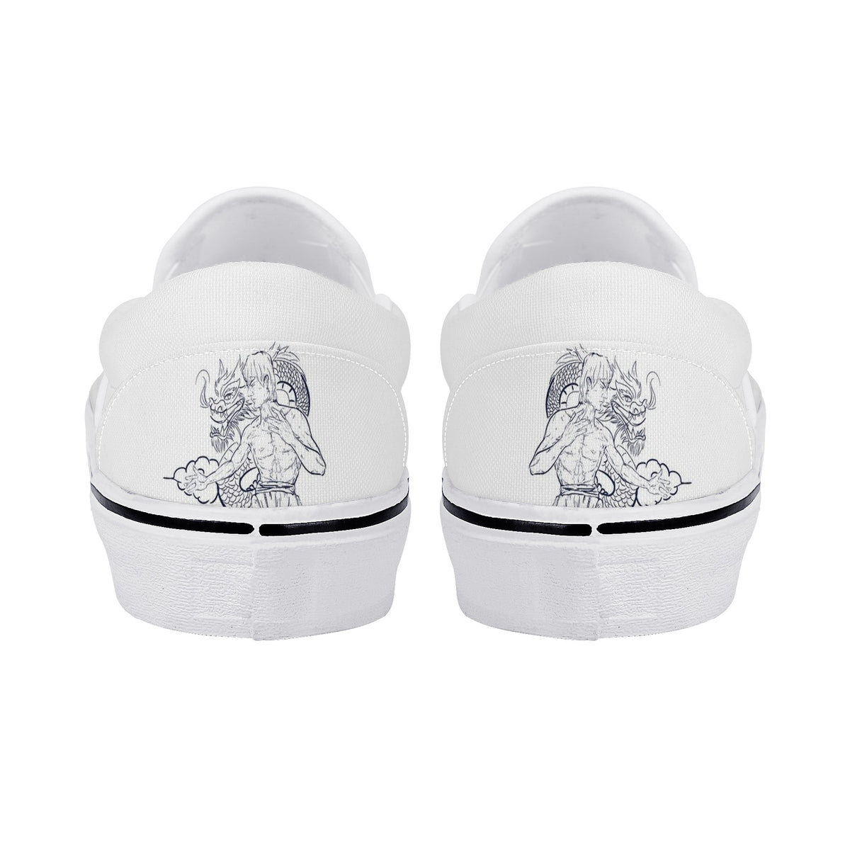 Bruce Lee Custom Vans Slip On Shoes