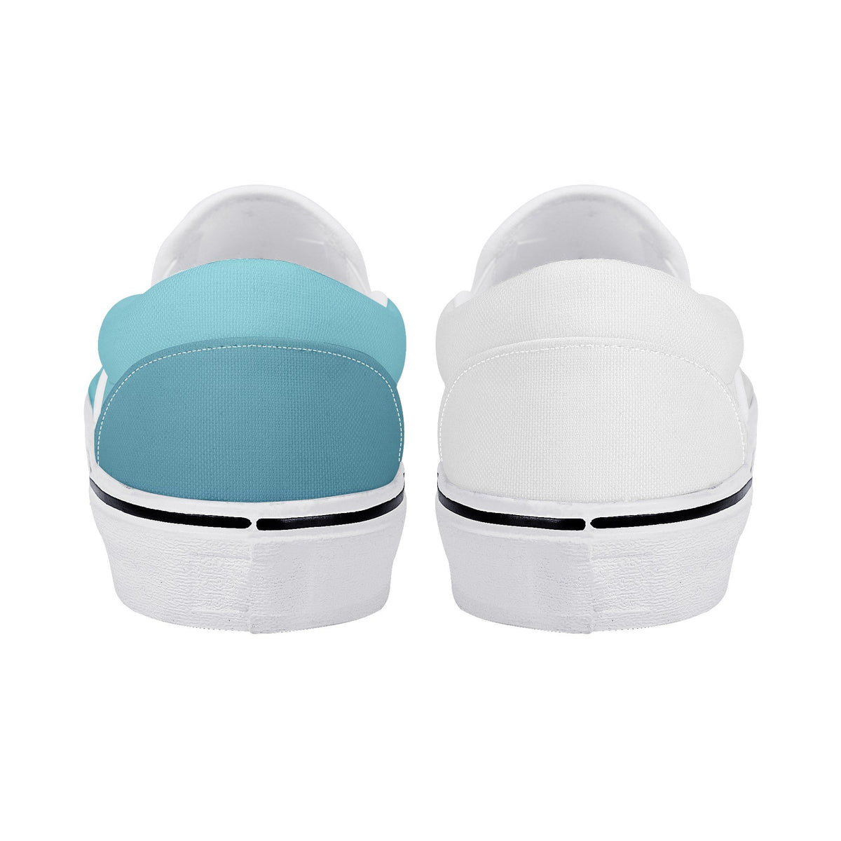 Blue Shark Custom Vans Slip On Shoes