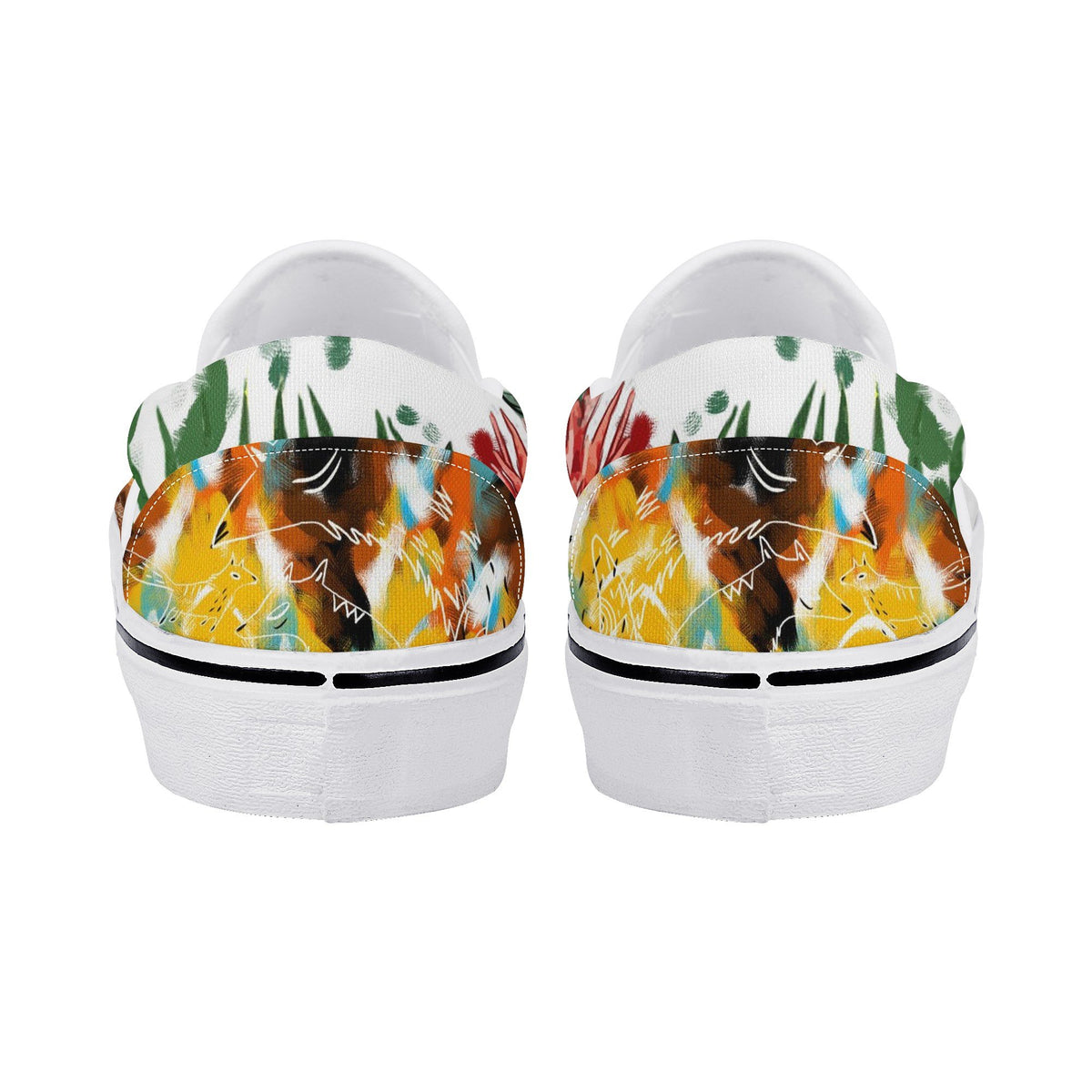 Fox Custom Vans Slip On Shoes