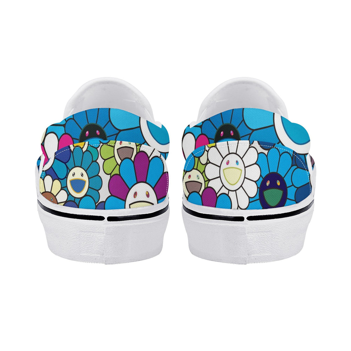 Takashi Murakami Sunflower Custom Vans Slip On Shoes
