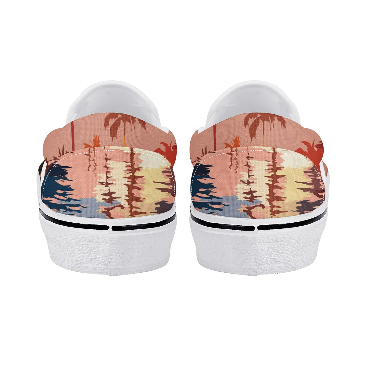 Skull Custom Vans Slip On Shoes