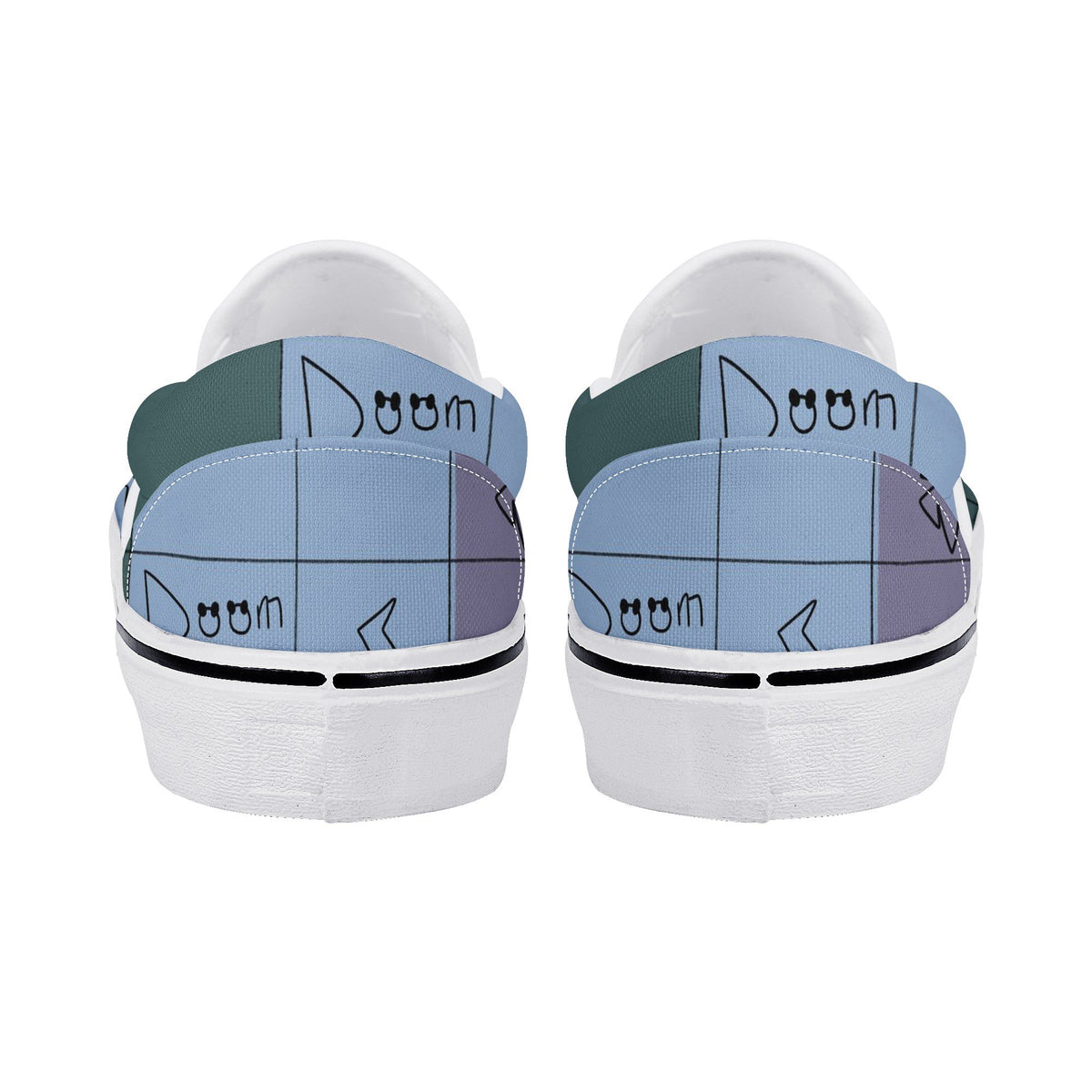 Mf Doom Custom Vans Slip On Shoes