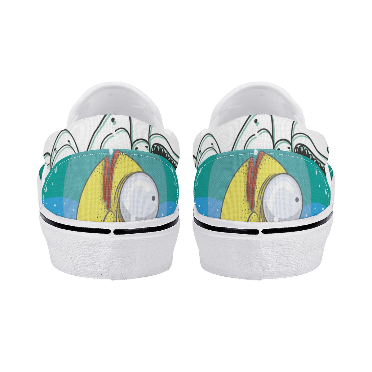 Shark Custom Vans Slip On Shoes