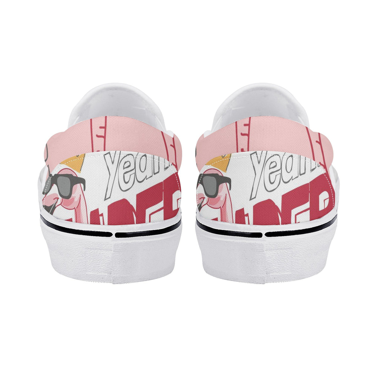 Flamingo Custom Vans Slip On Shoes